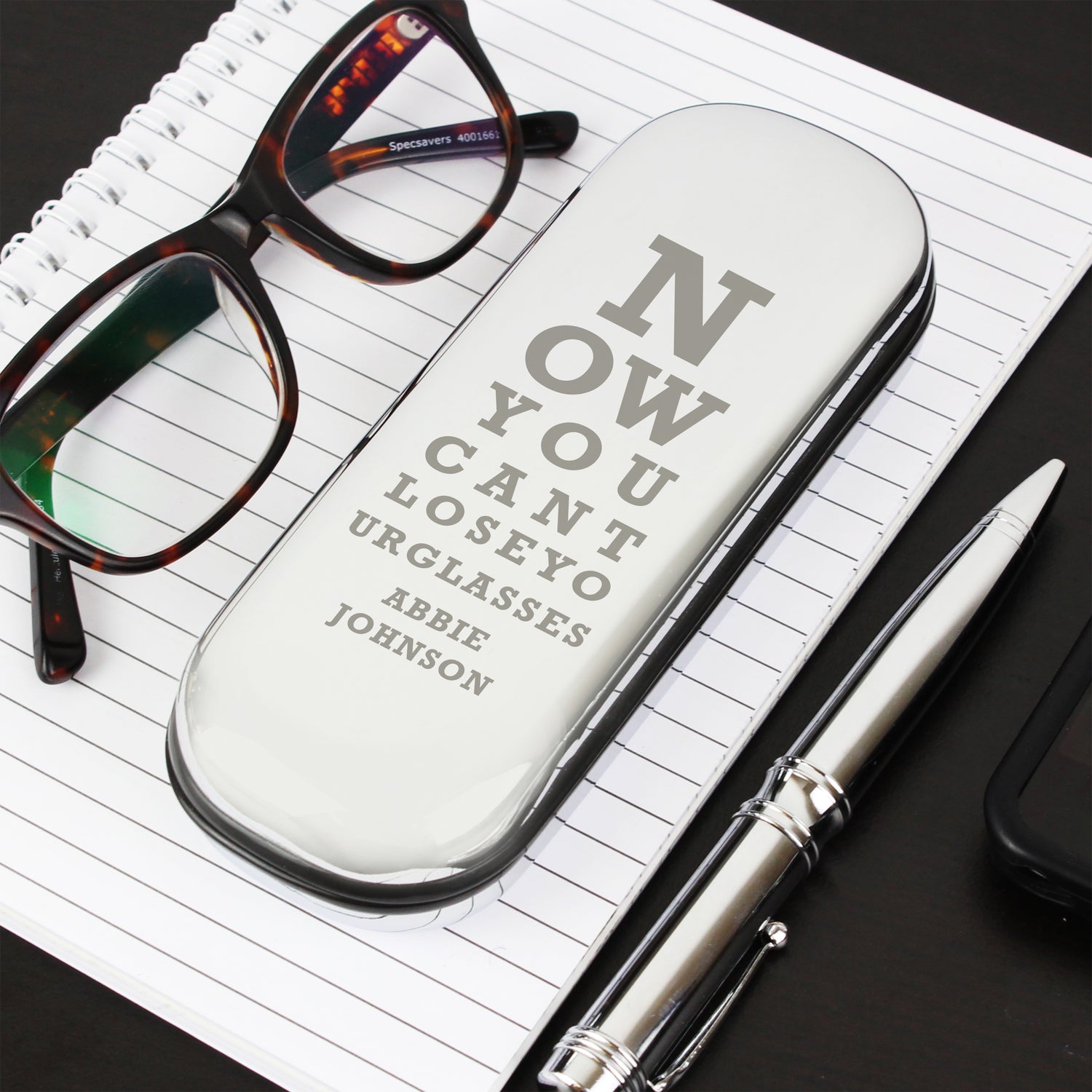 Personalised Eye Exam Glasses Case - gift & personalise