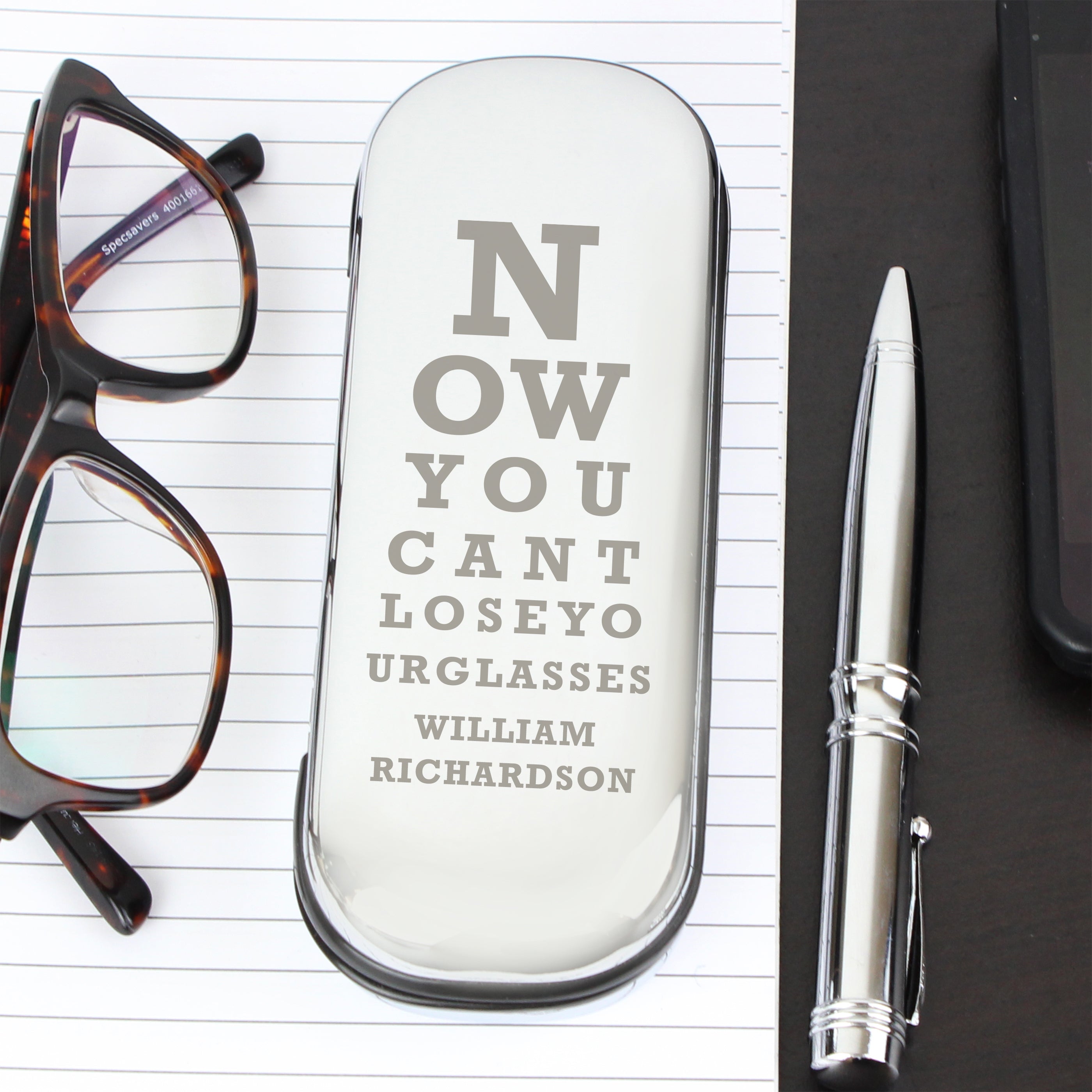 Personalised Eye Exam Glasses Case - gift & personalise