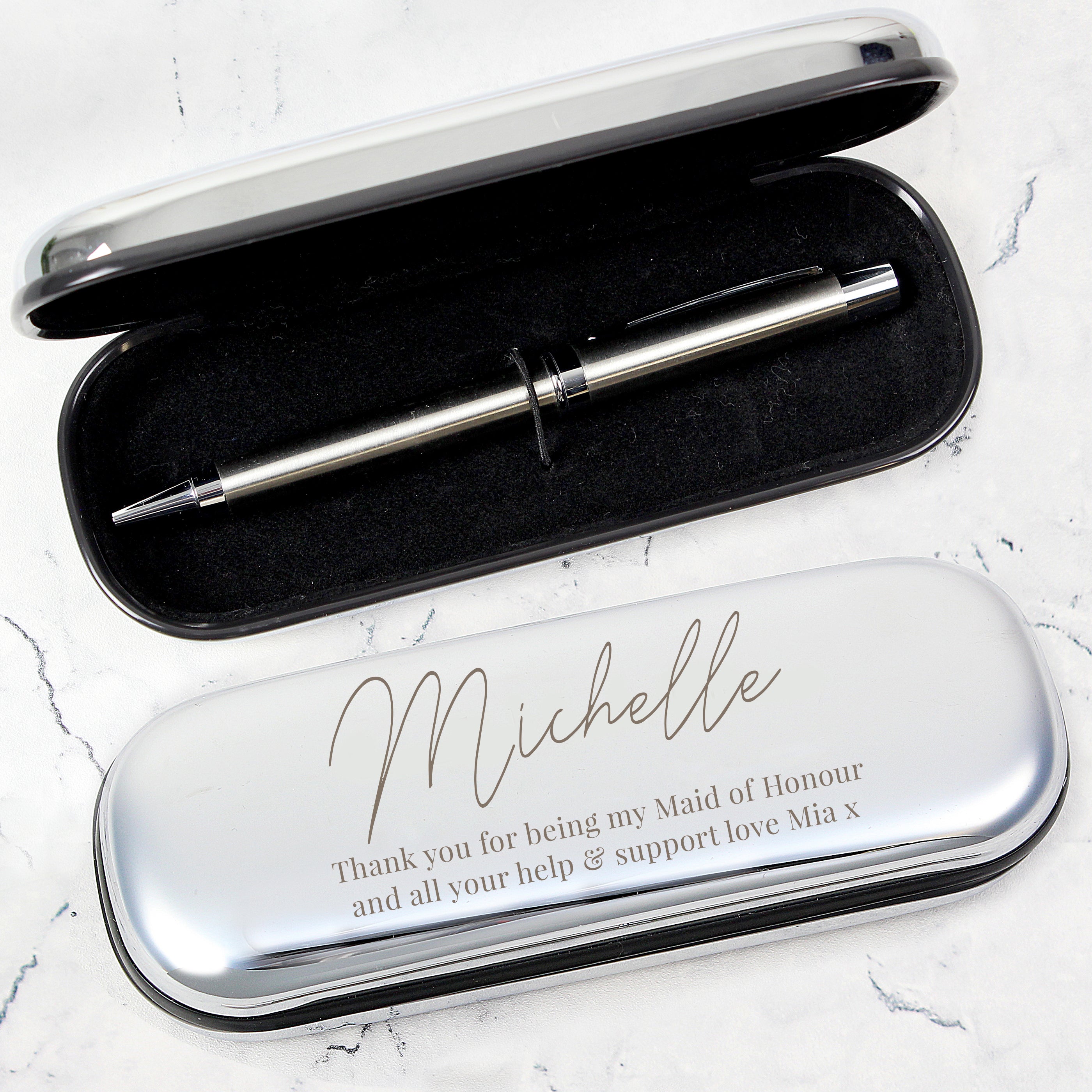 Personalised Free Text Pen and Box Set - gift & personalise