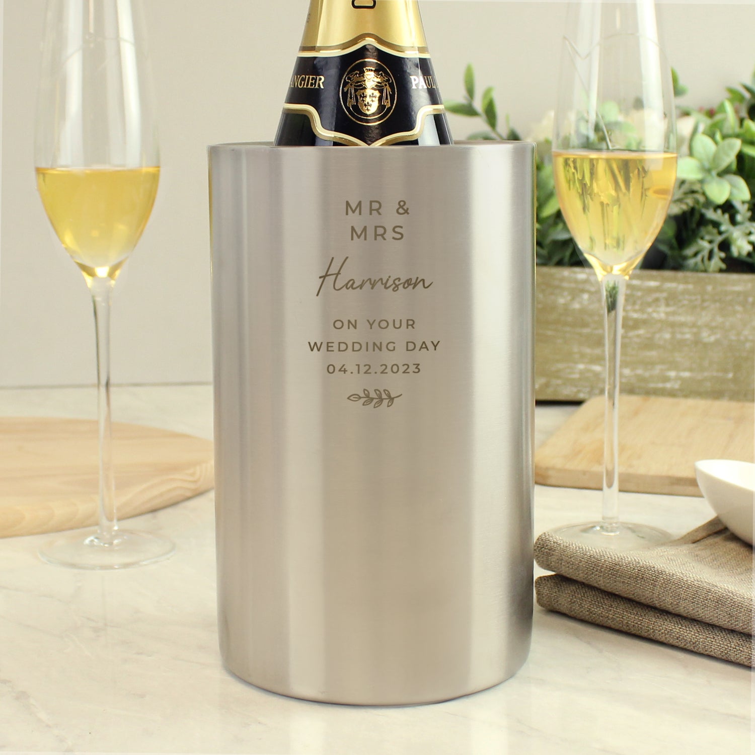 Personalised Free Text Wine Cooler - gift & personalise