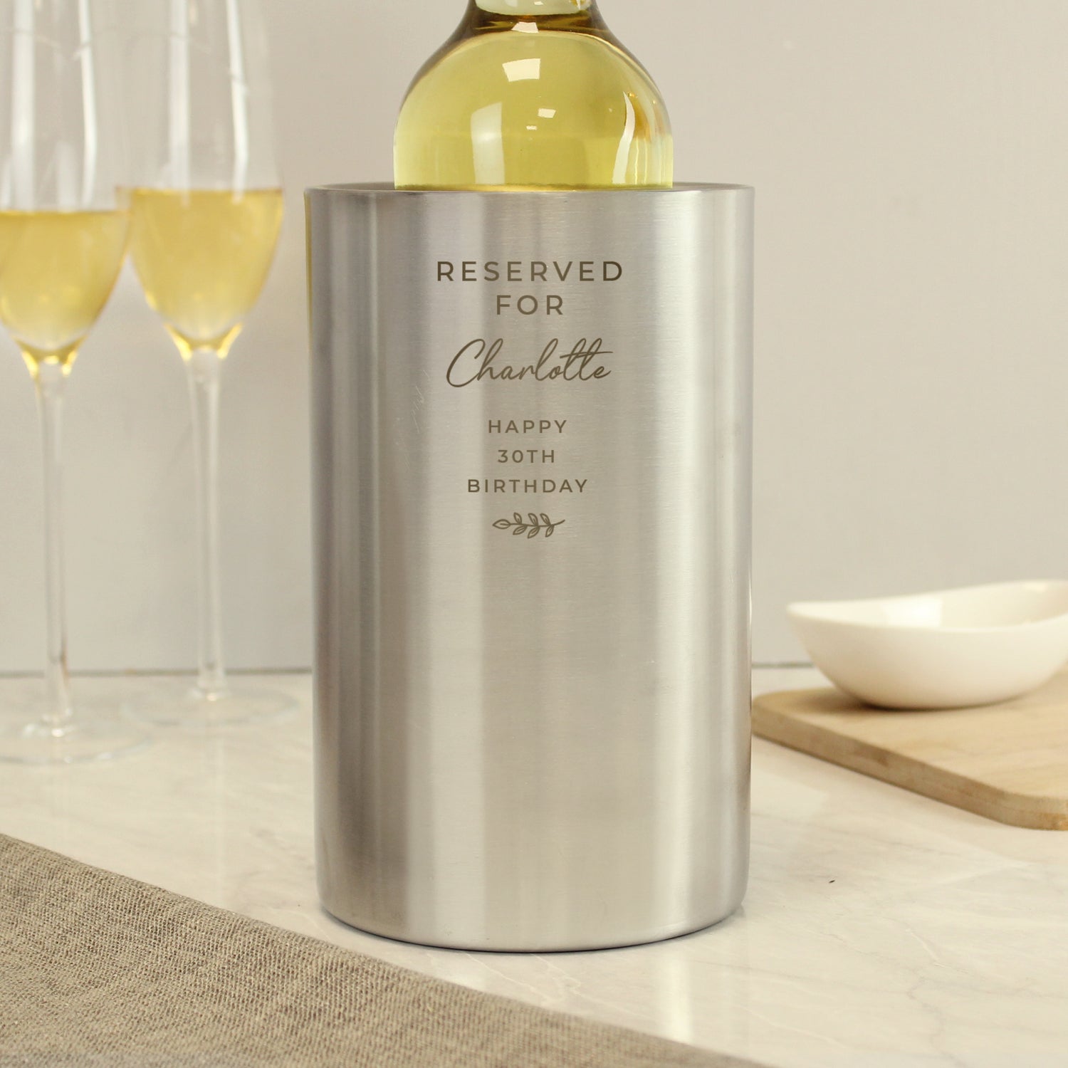 Personalised Free Text Wine Cooler - gift & personalise
