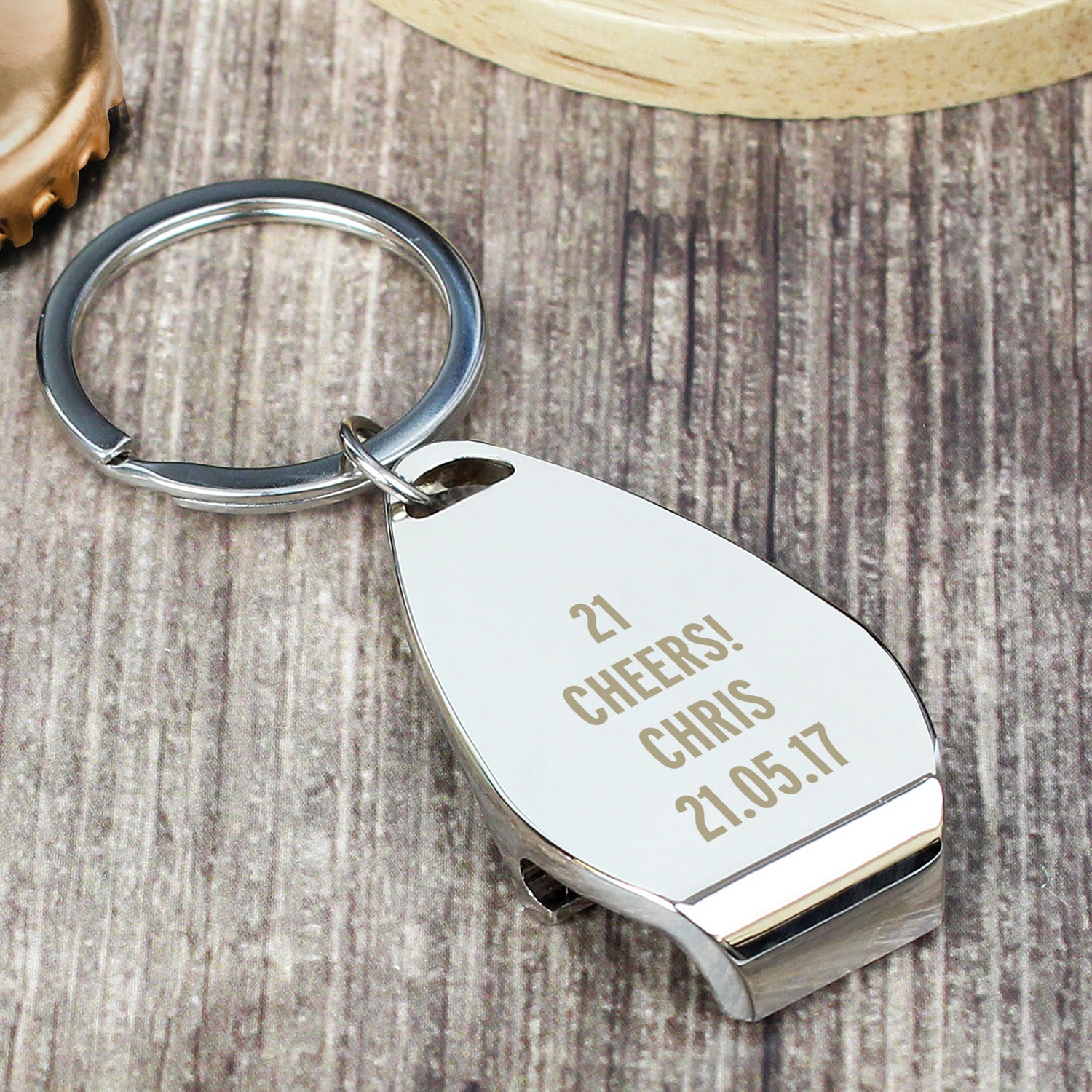 Personalised Any Message Bottle Opener Keyring - gift & personalise