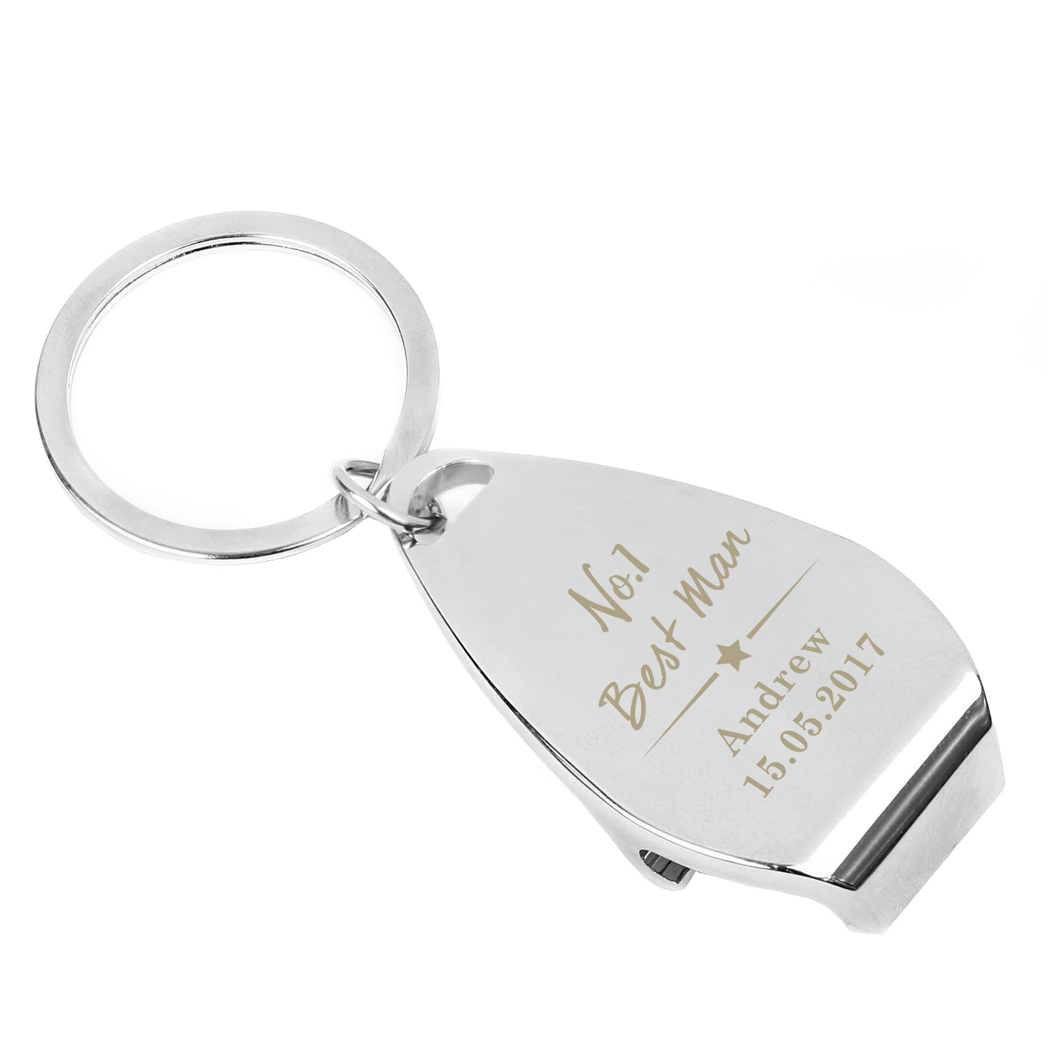 Personalised No.1 Bottle Opener Keyring - gift & personalise