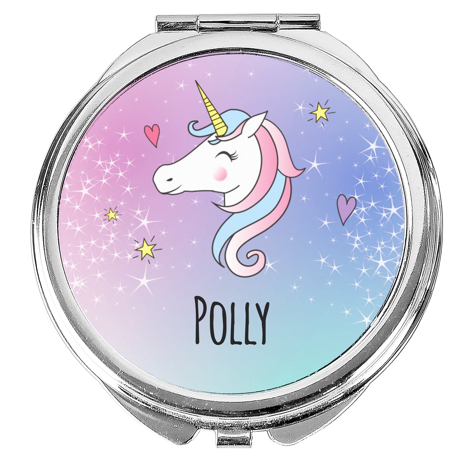 Personalised Unicorn Compact Mirror - gift & personalise