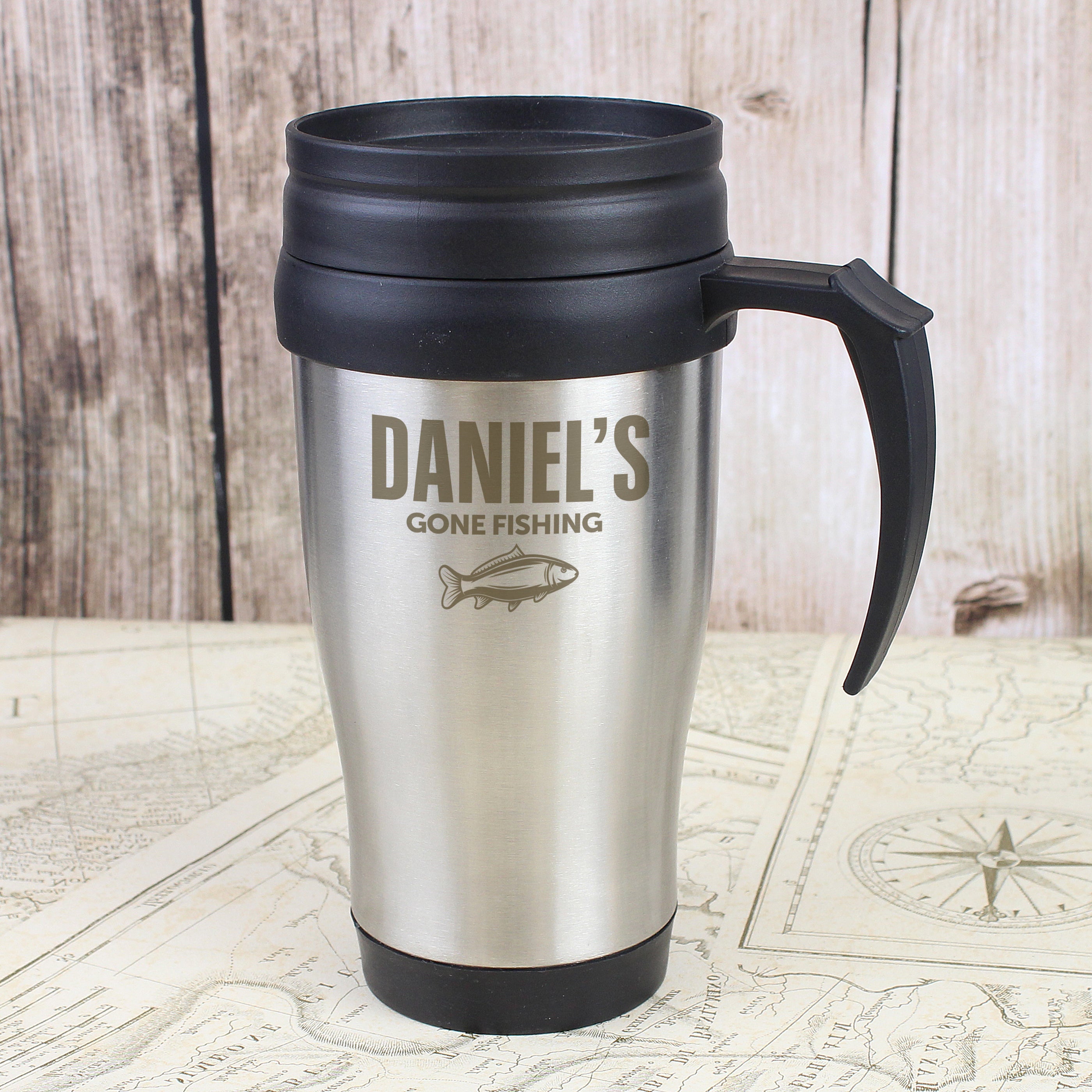 Personalised Fishing Travel Mug - gift & personalise