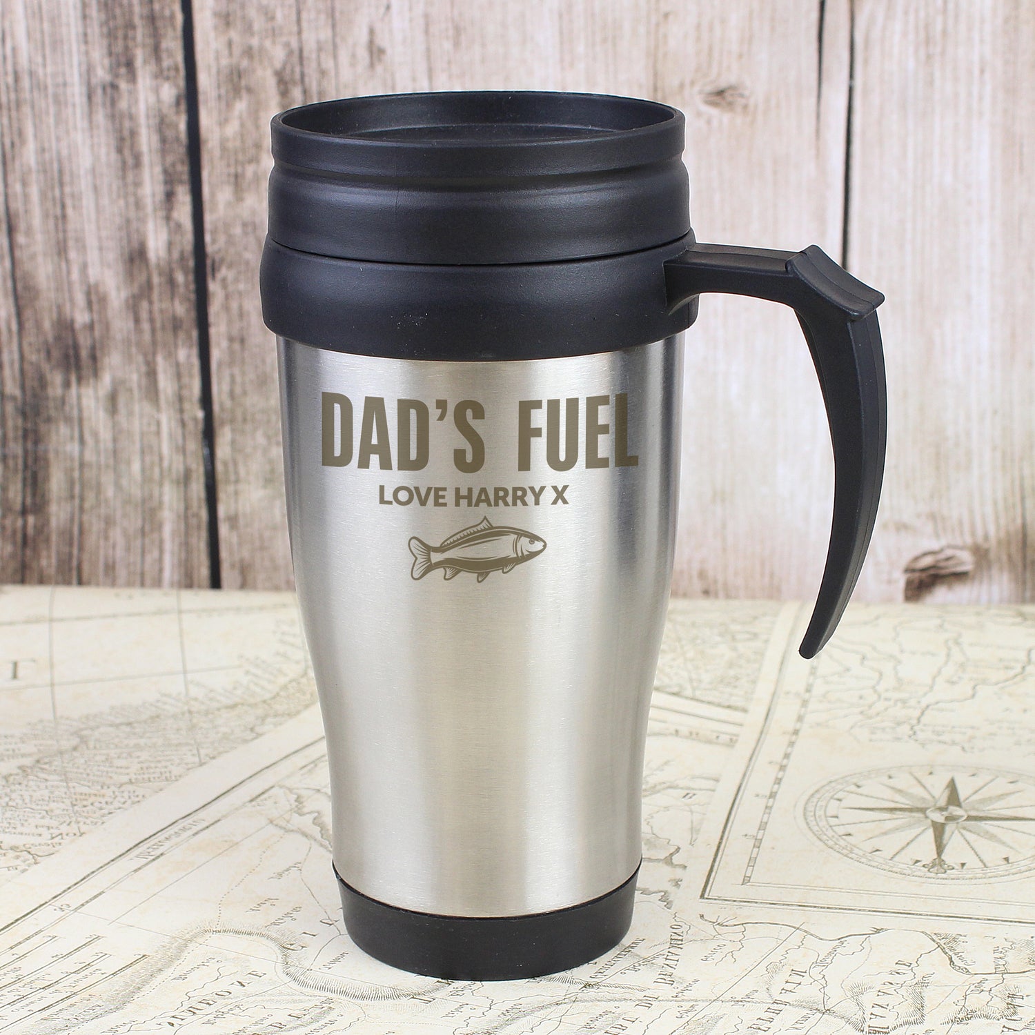 Personalised Fishing Travel Mug - gift & personalise