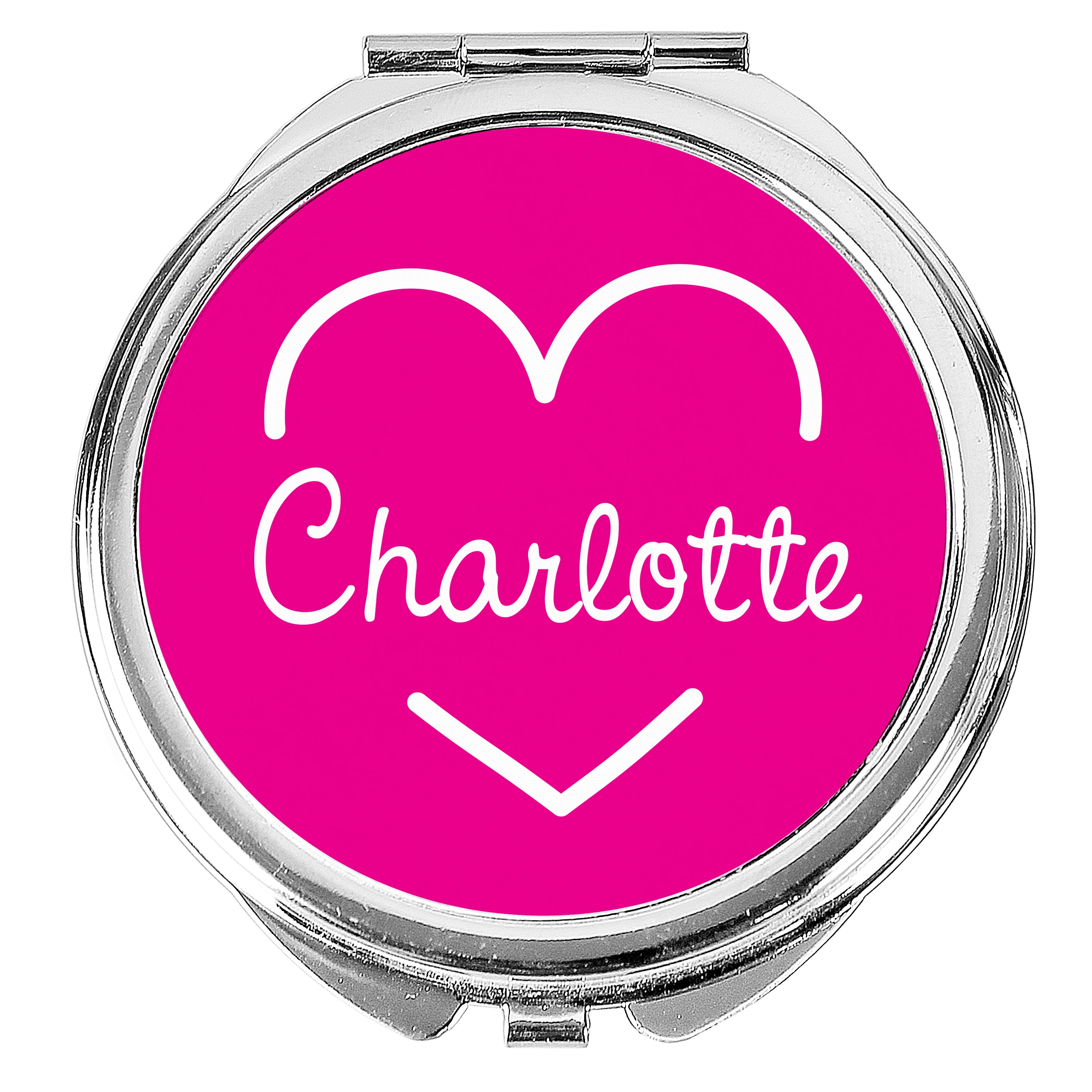 Personalised Pink Name Compact Mirror - gift & personalise