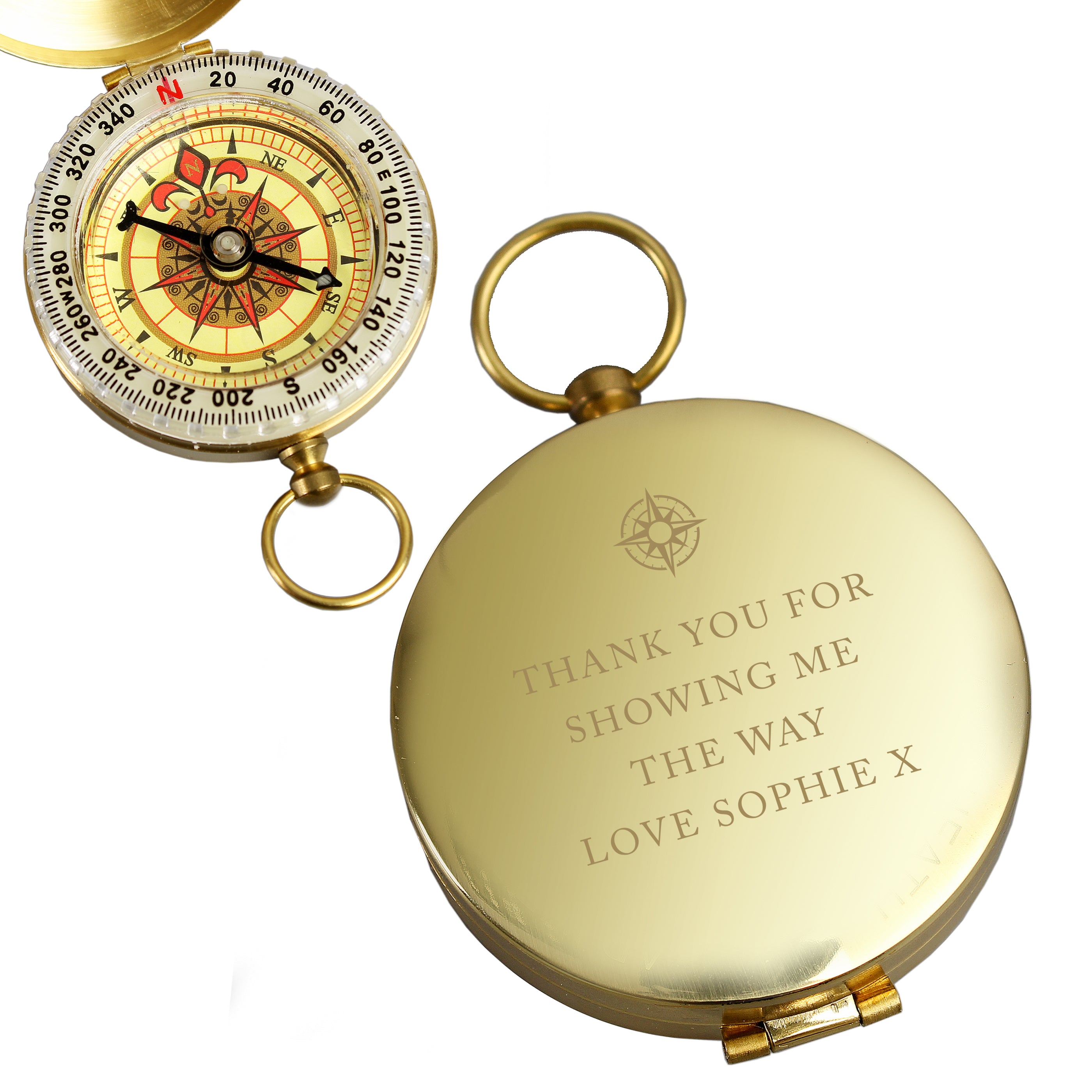 Personalised Free Text Keepsake Compass - gift & personalise