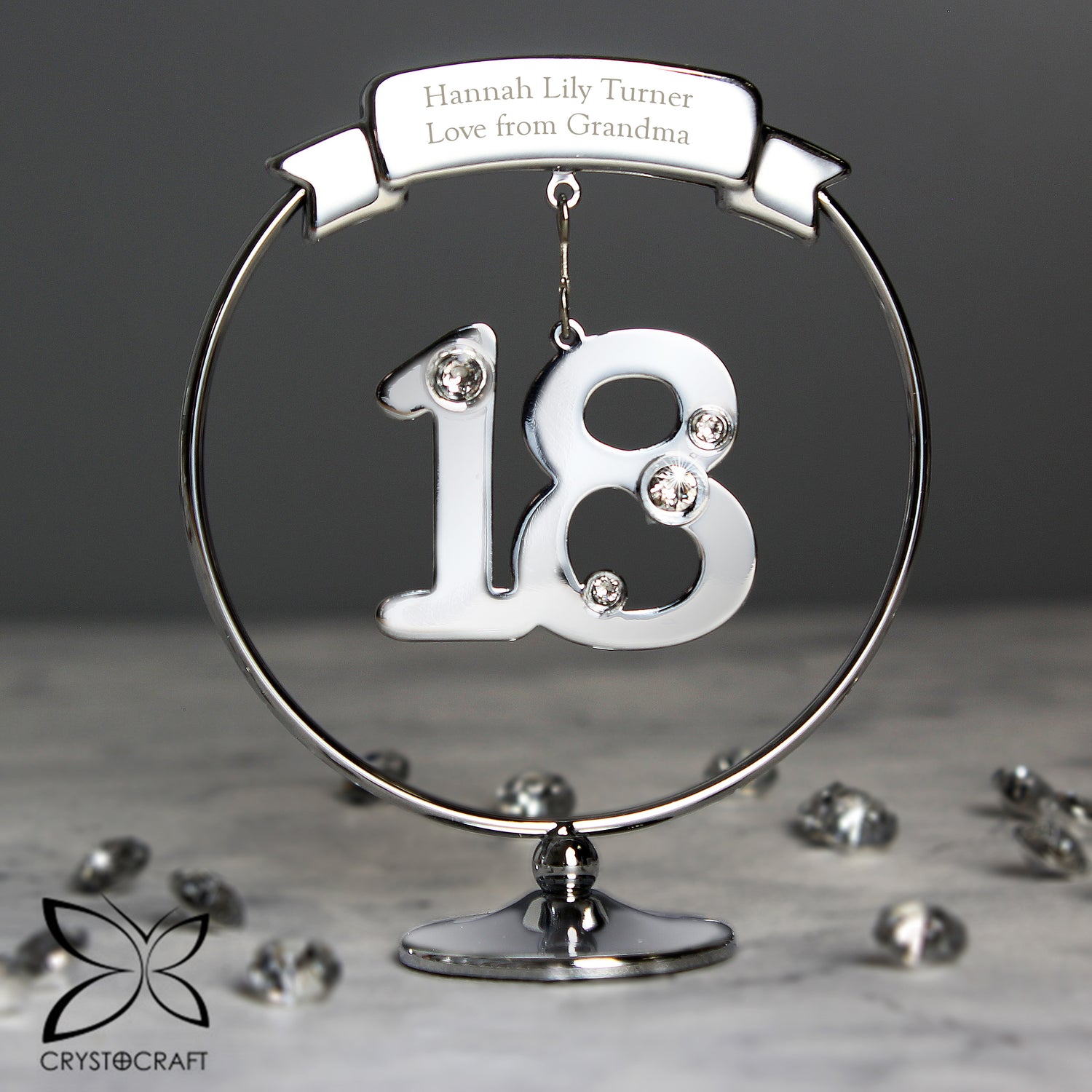 Personalised Crystocraft 18th Celebration Ornament - gift & personalise