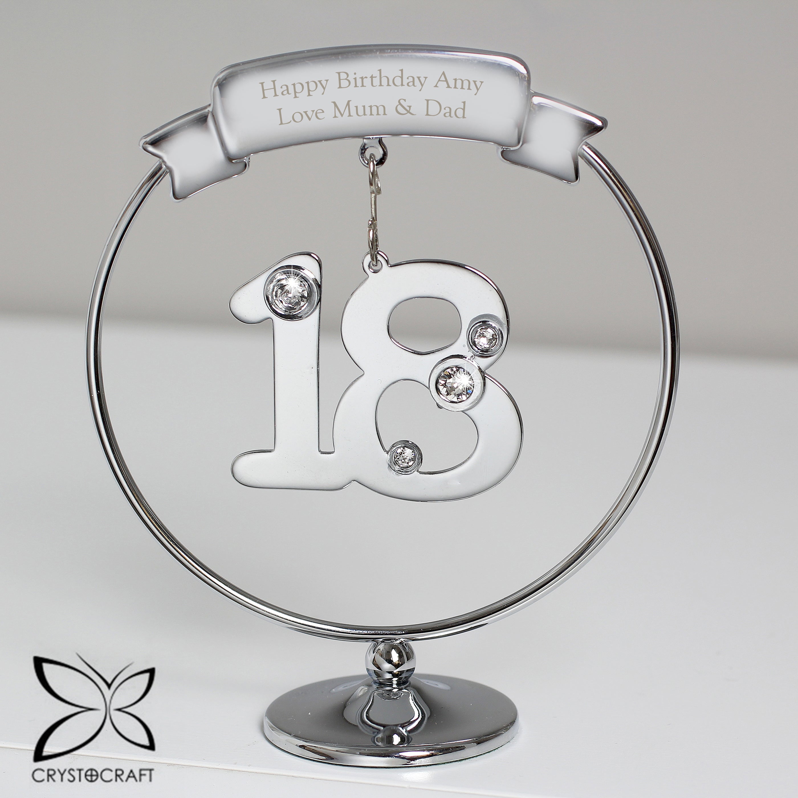 Personalised Crystocraft 18th Celebration Ornament - gift & personalise