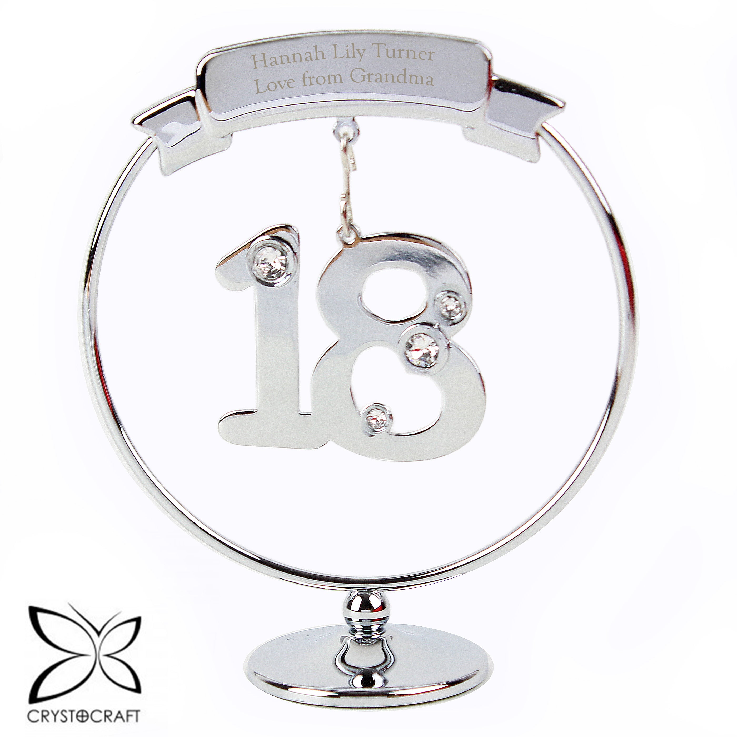 Personalised Crystocraft 18th Celebration Ornament - gift & personalise