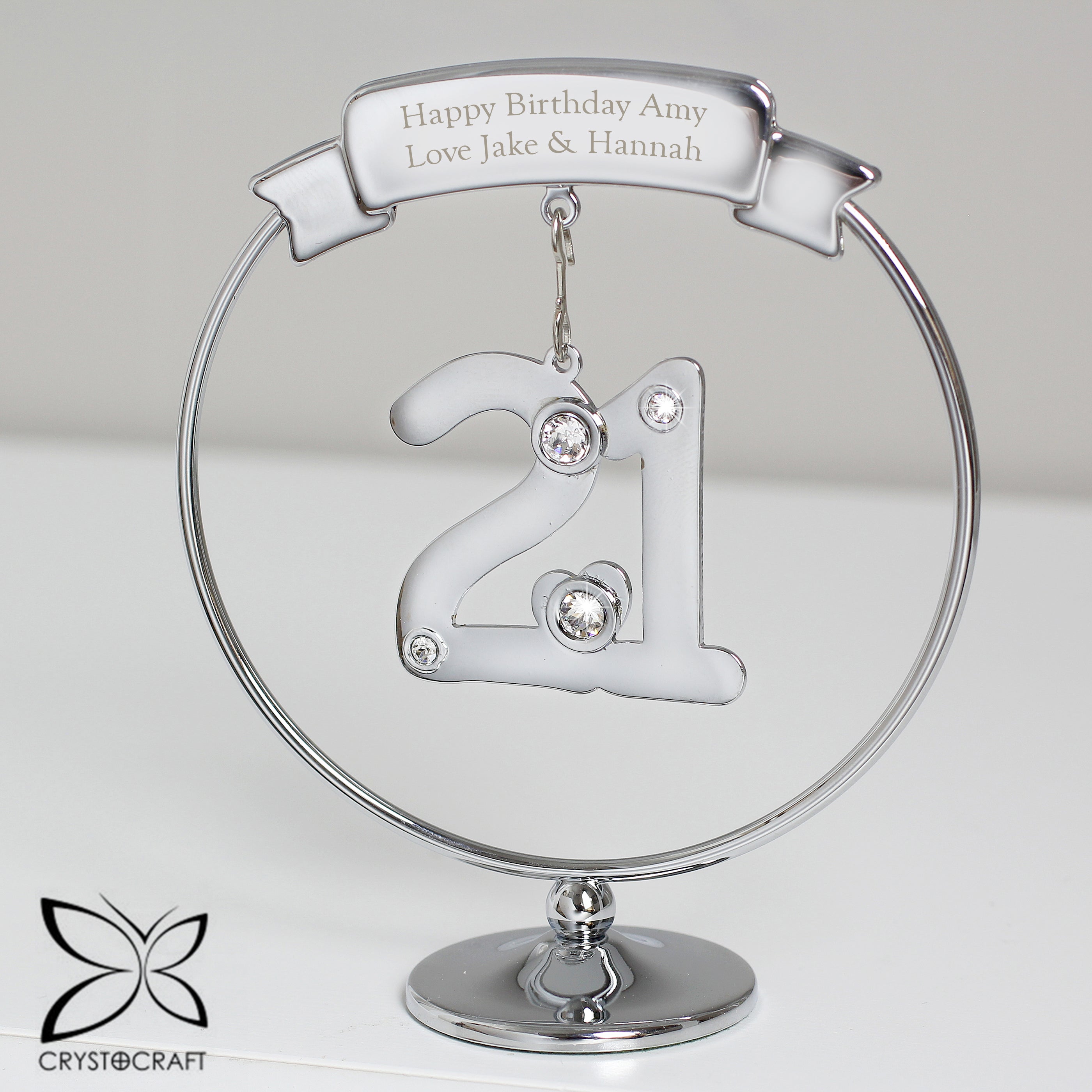 Personalised Crystocraft 21st Celebration Ornament - gift & personalise