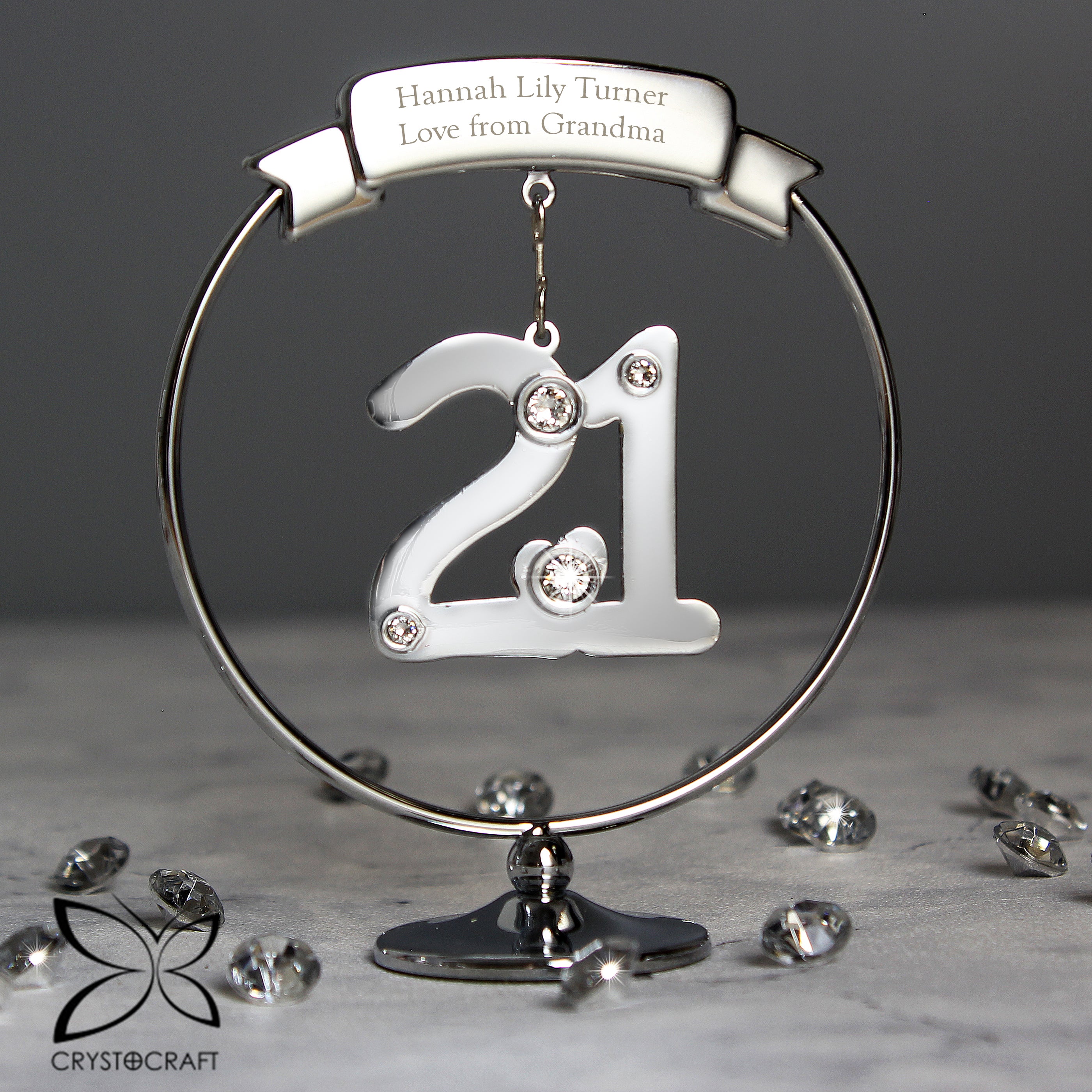 Personalised Crystocraft 21st Celebration Ornament - gift & personalise