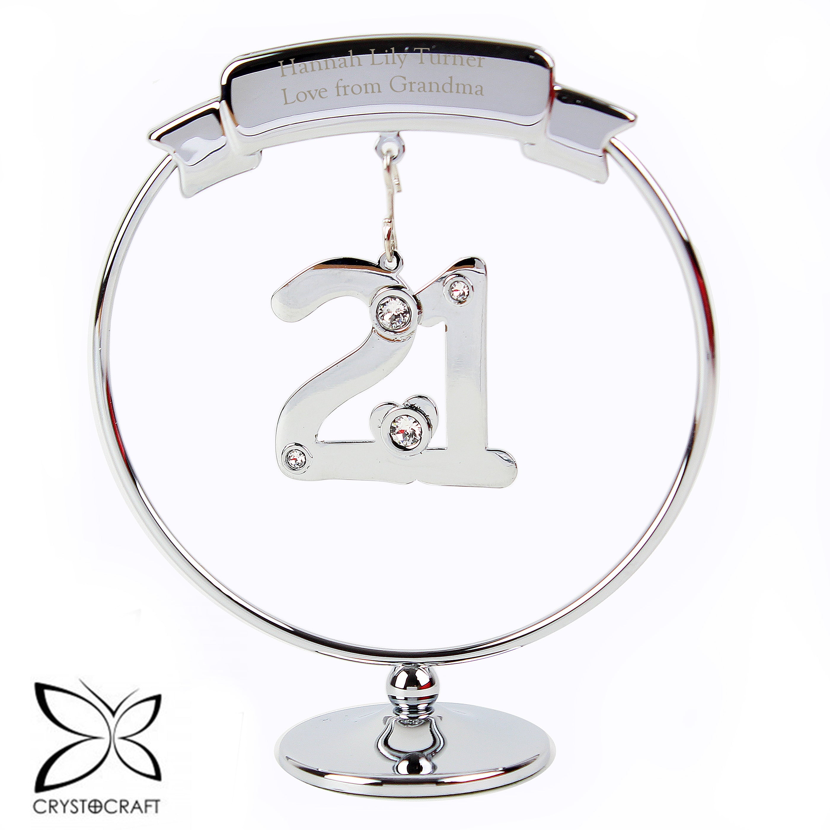 Personalised Crystocraft 21st Celebration Ornament - gift & personalise