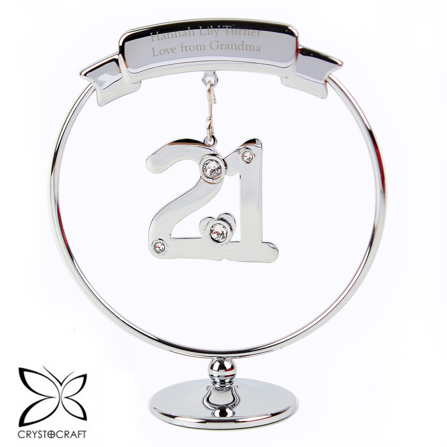 Personalised Crystocraft 21st Celebration Ornament - gift & personalise