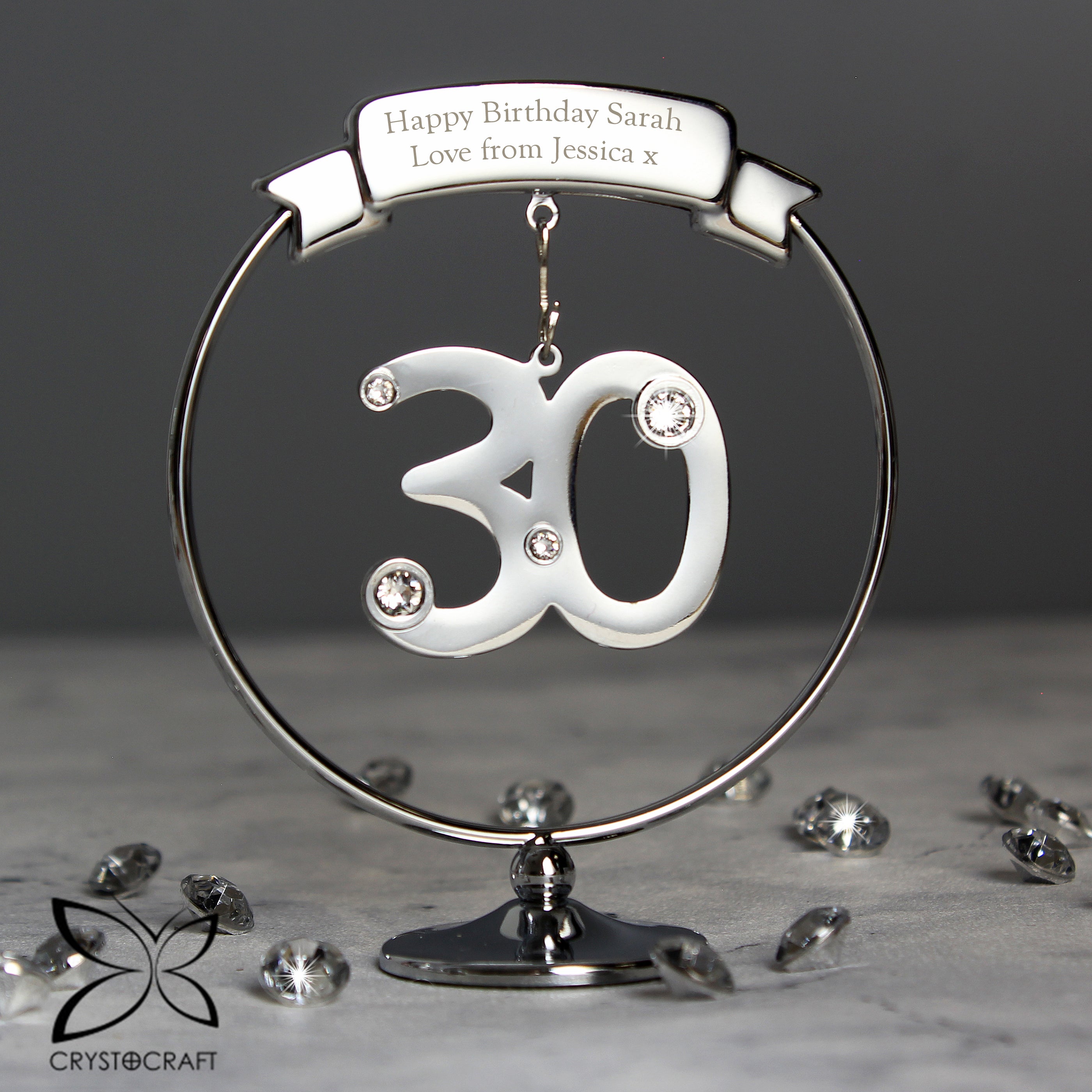 Personalised Crystocraft 30th Celebration Ornament - gift & personalise