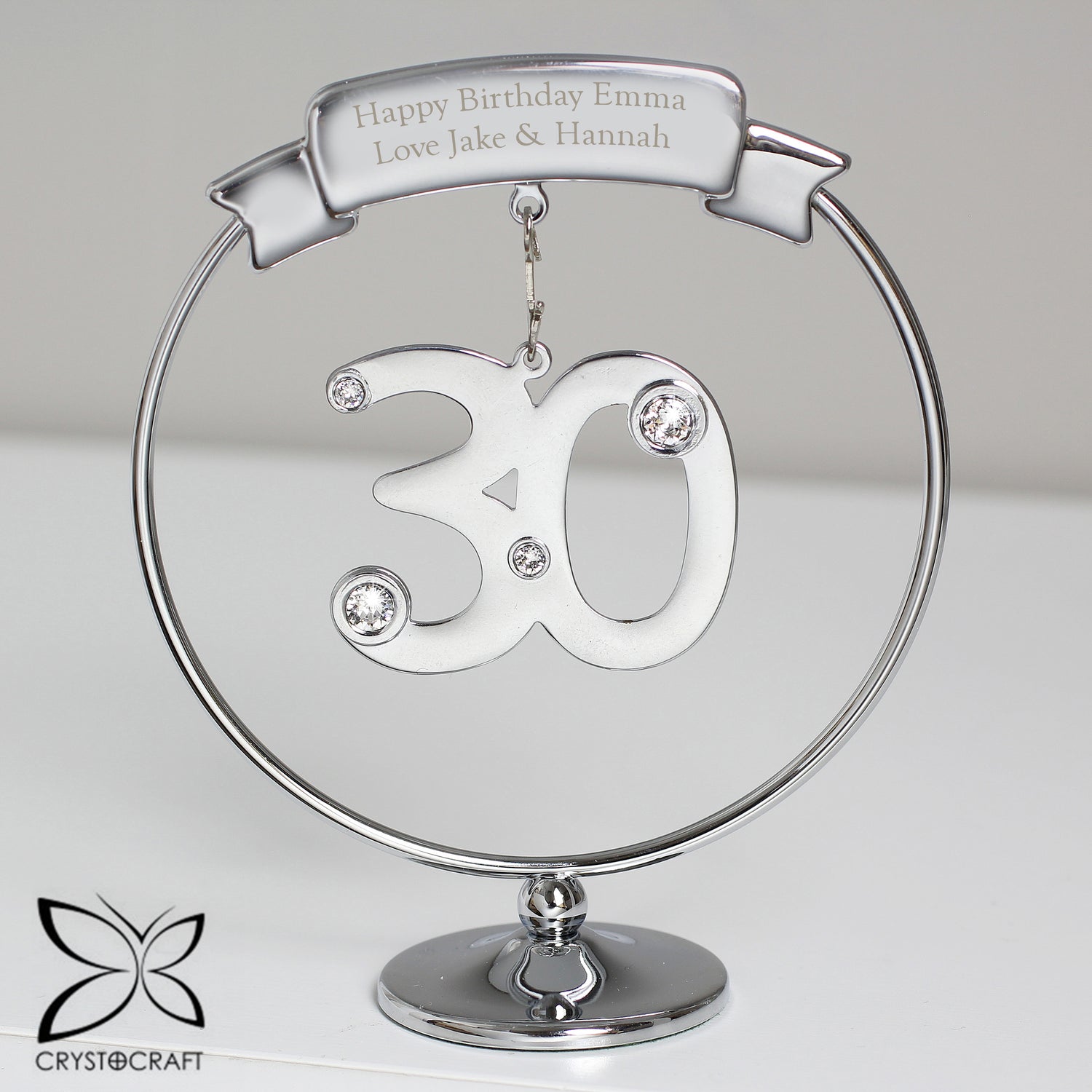 Personalised Crystocraft 30th Celebration Ornament - gift & personalise