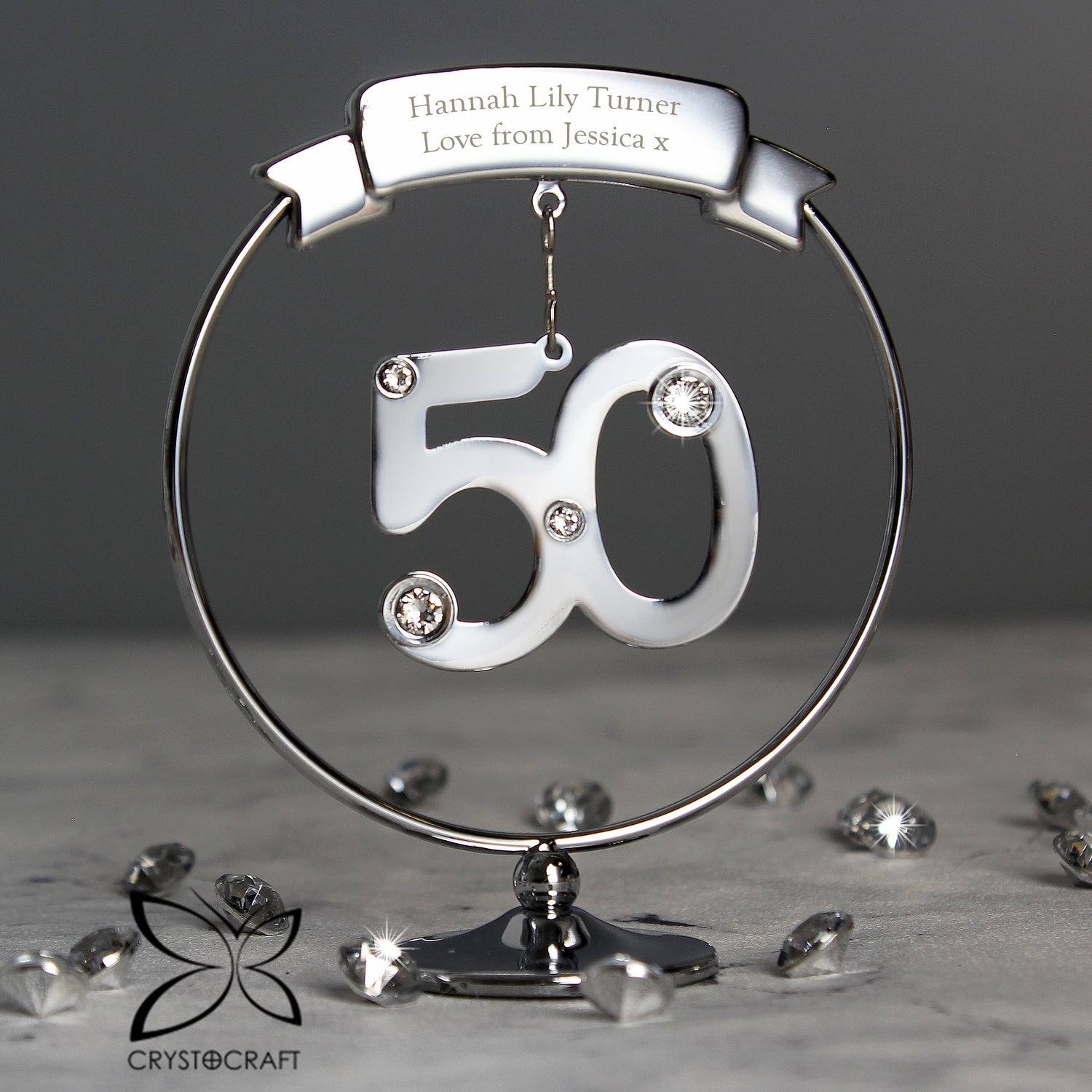 Personalised Crystocraft 50th Celebration Ornament - gift & personalise