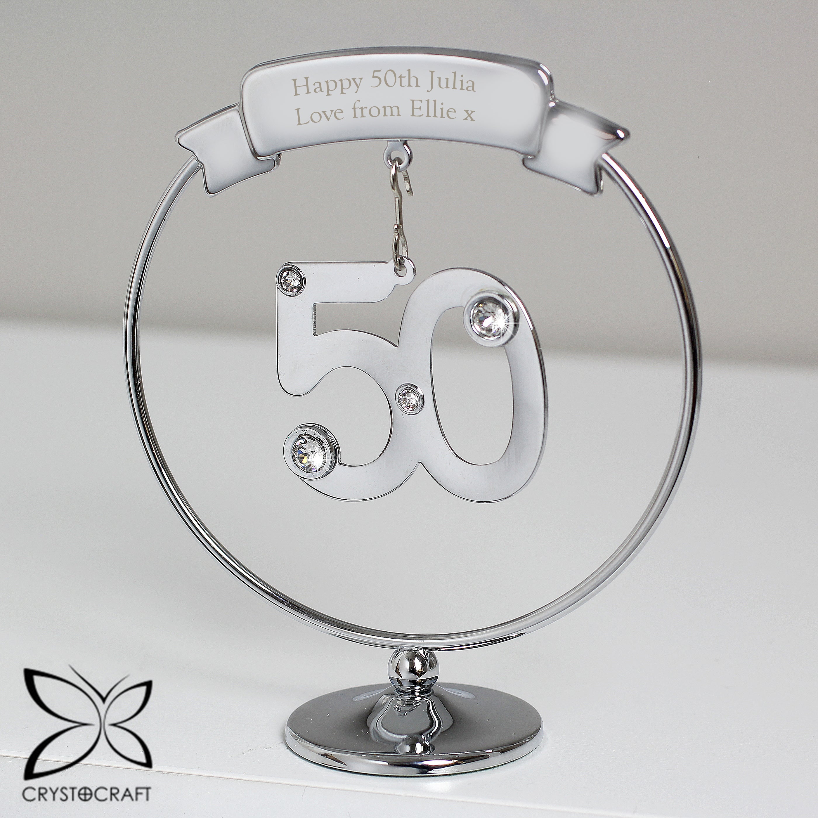 Personalised Crystocraft 50th Celebration Ornament - gift & personalise