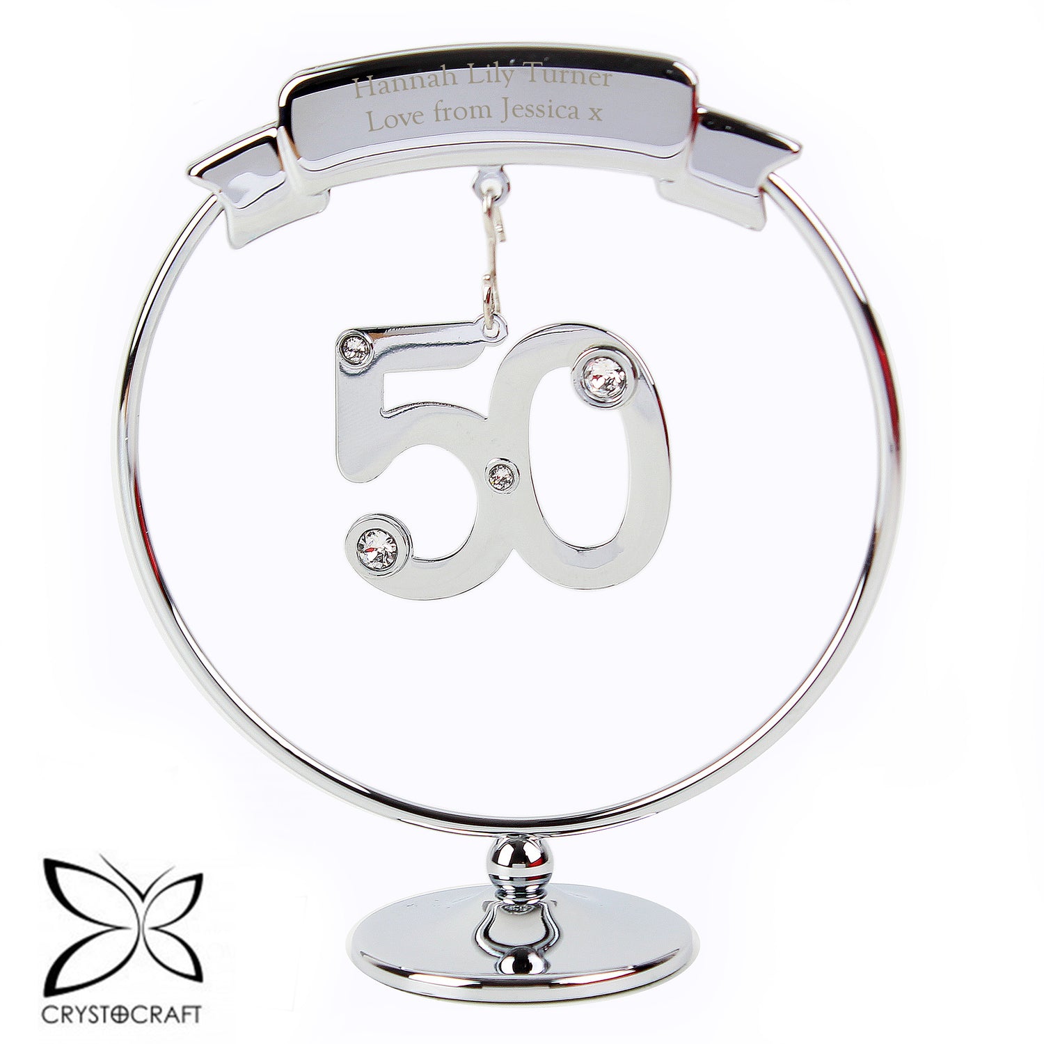 Personalised Crystocraft 50th Celebration Ornament - gift & personalise