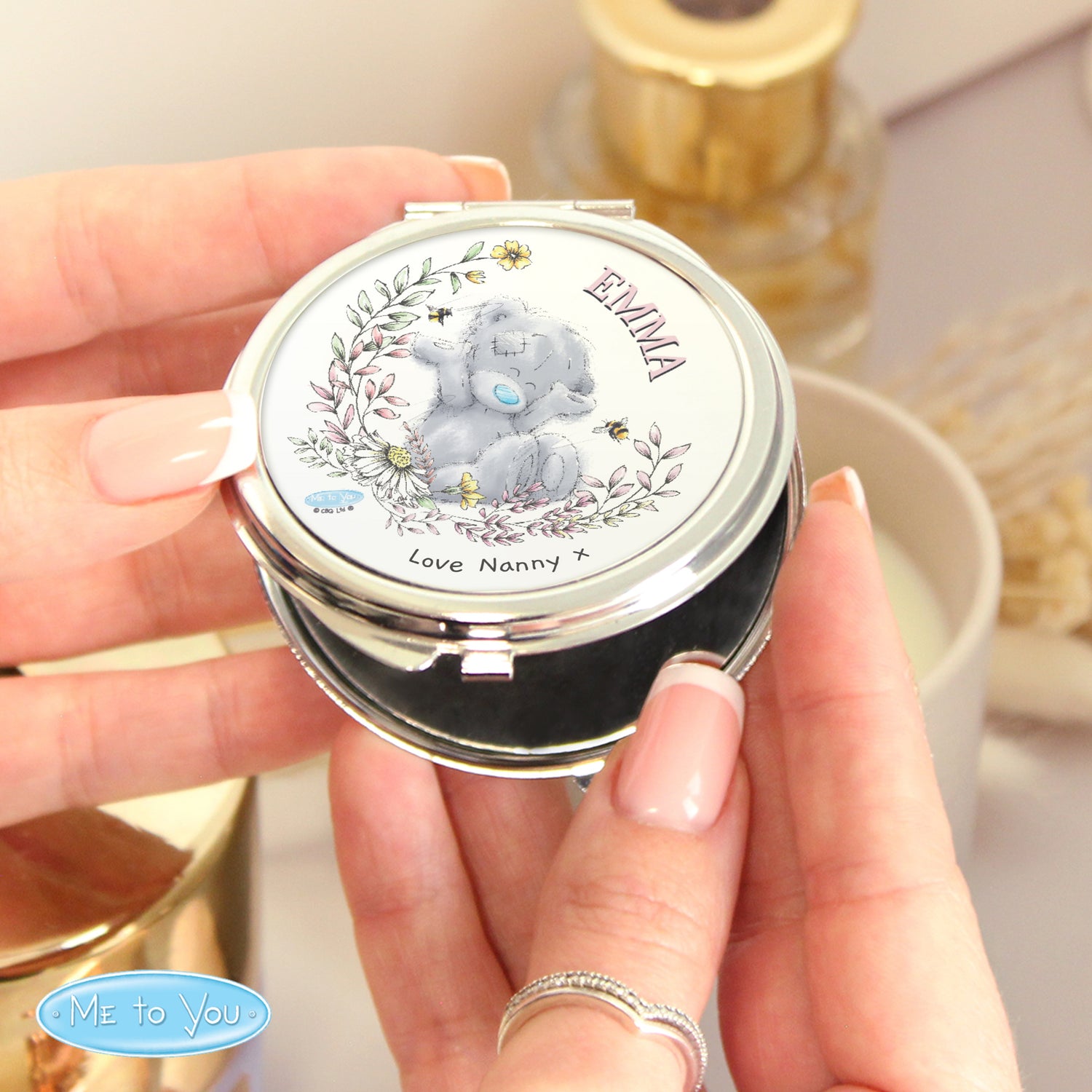 Personalised Me to You Bees Compact Mirror - gift & personalise