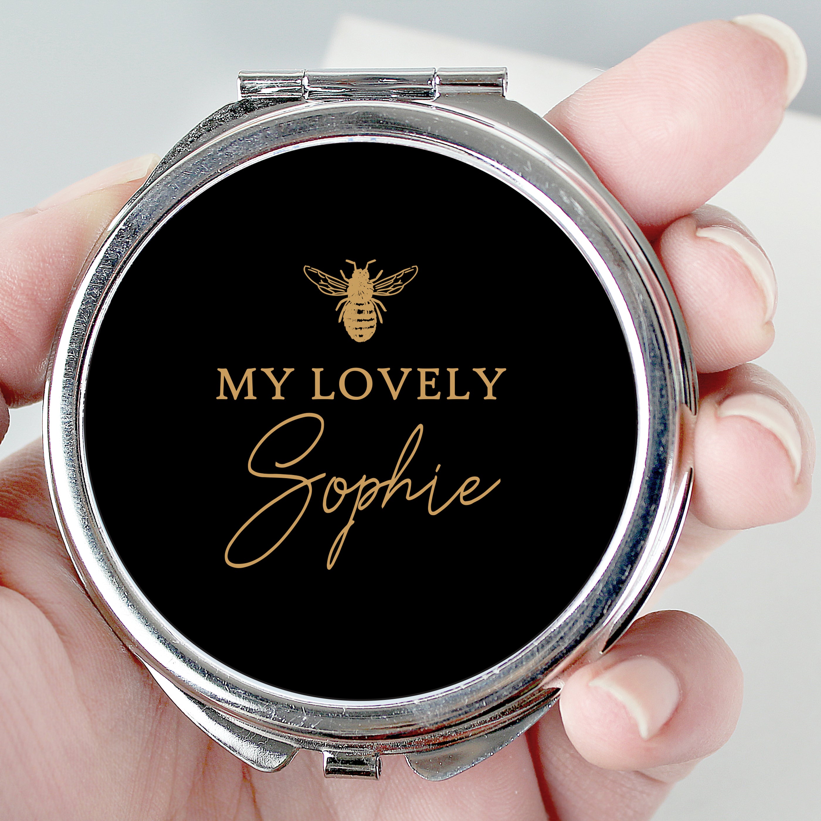 Personalised Bee-u-tiful Compact Mirror - gift & personalise