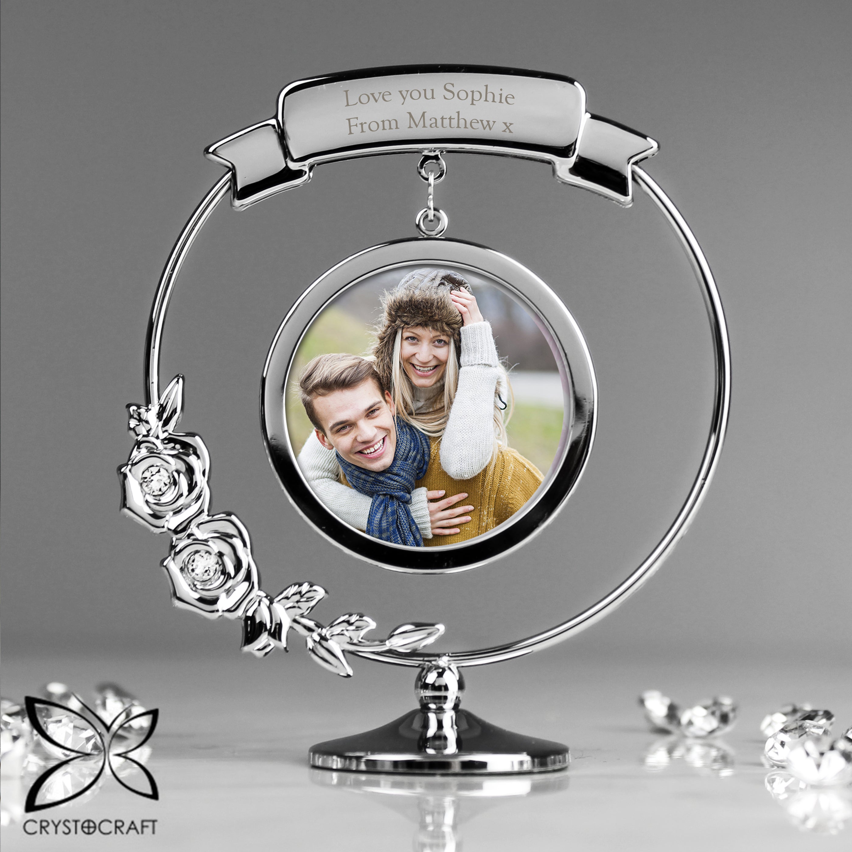 Personalised Crystocraft Photo Frame Ornament - gift & personalise