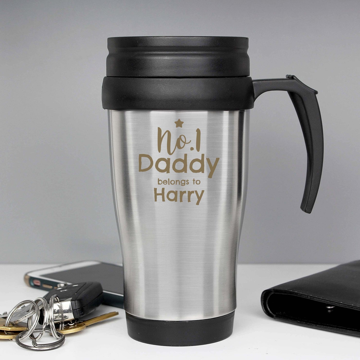 Personalised No.1 Daddy Travel Mug - gift & personalise