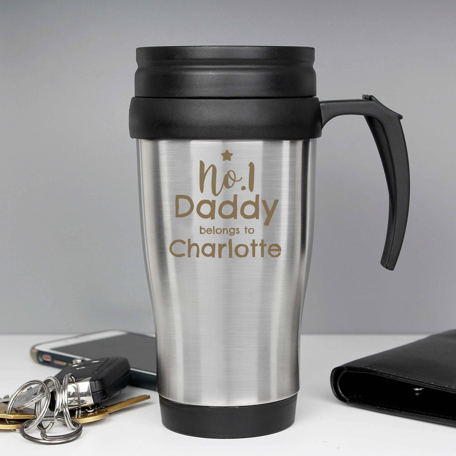 Personalised No.1 Daddy Travel Mug - gift & personalise