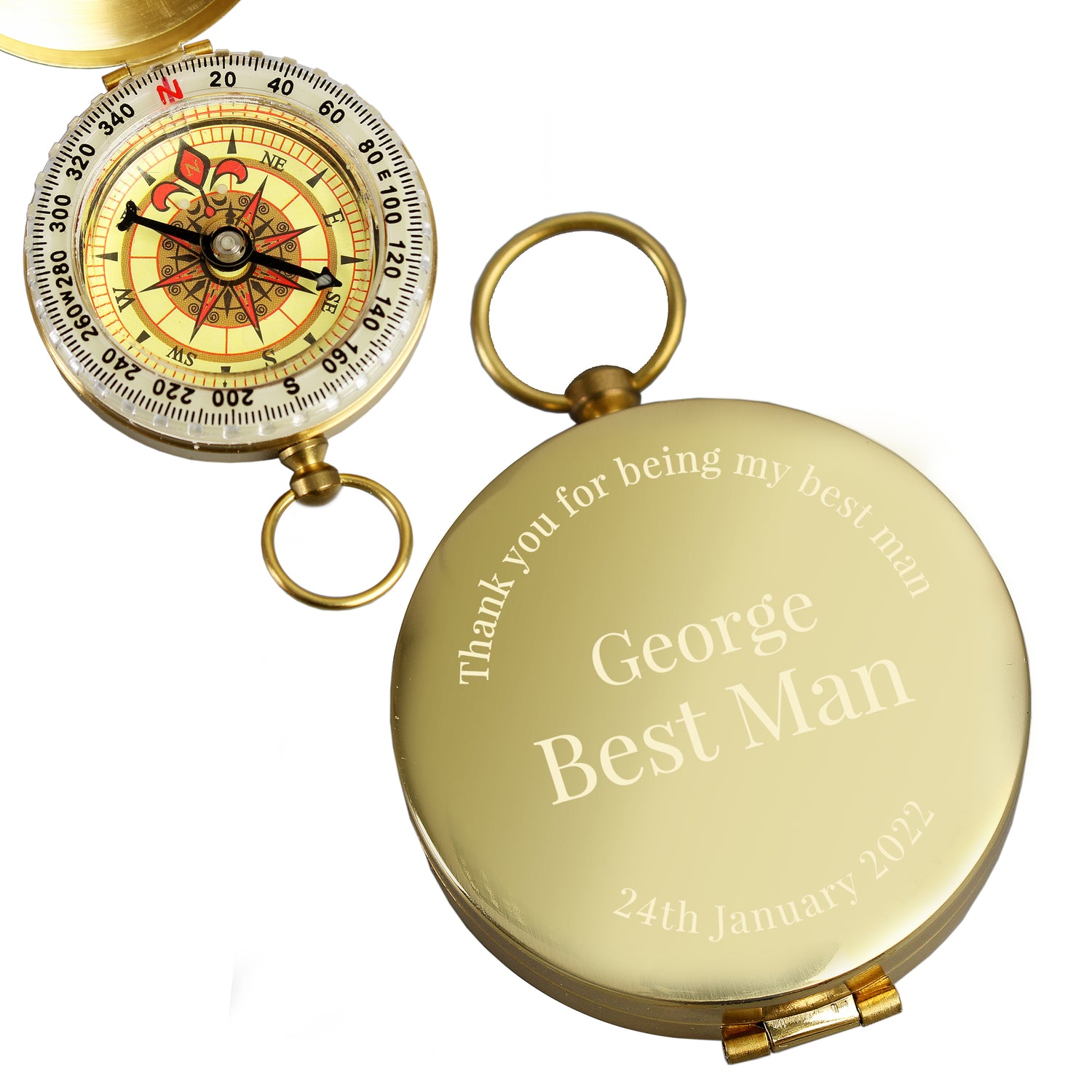 Personalised Wedding Compass - gift & personalise