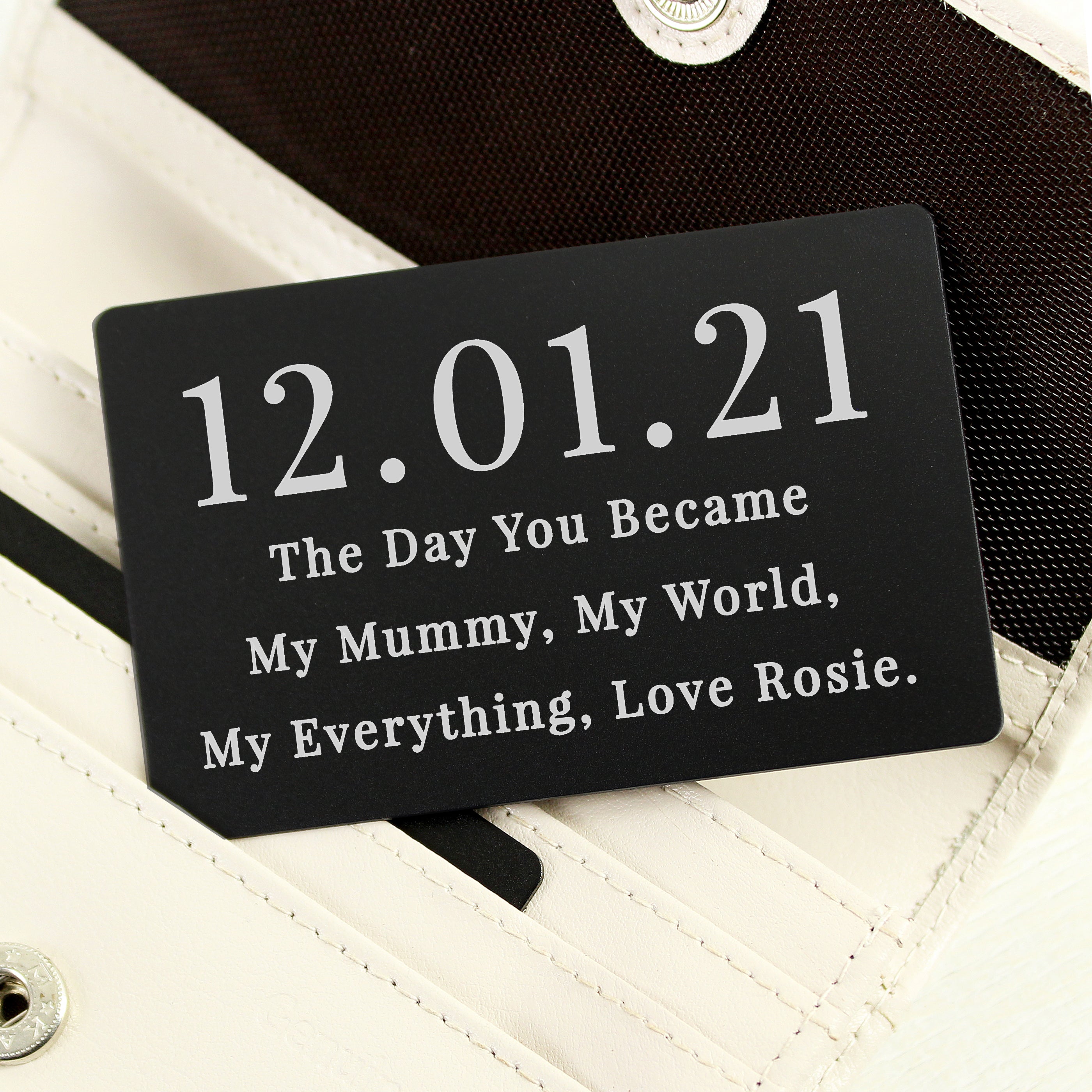 Personalised Special Date Black Wallet Card - gift & personalise