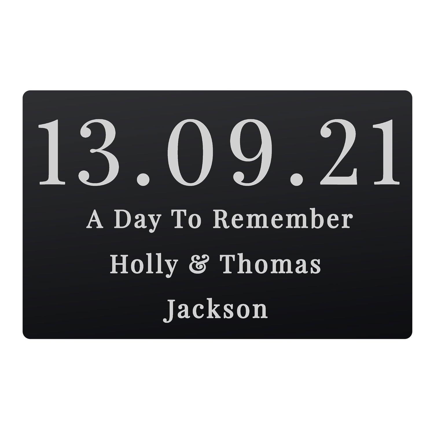 Personalised Special Date Black Wallet Card - gift & personalise