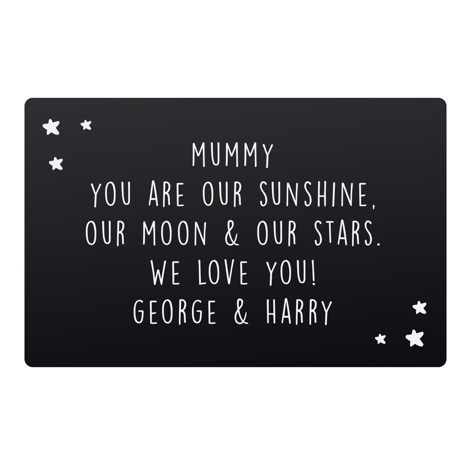 Personalised Star Black Wallet Card - gift & personalise