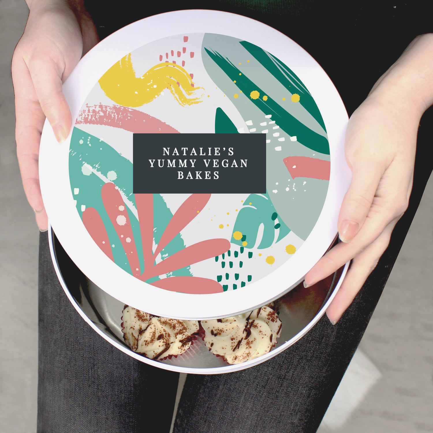 Personalised Abstract Design Cake Tin - gift & personalise