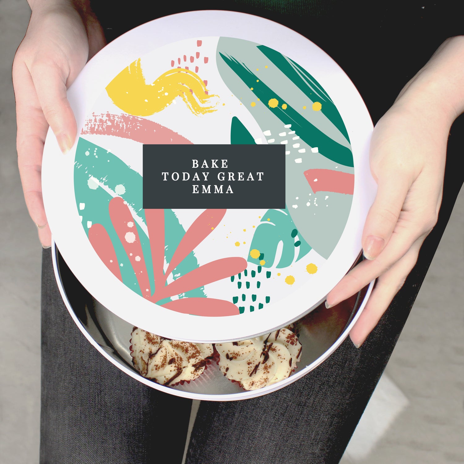 Personalised Abstract Design Cake Tin - gift & personalise