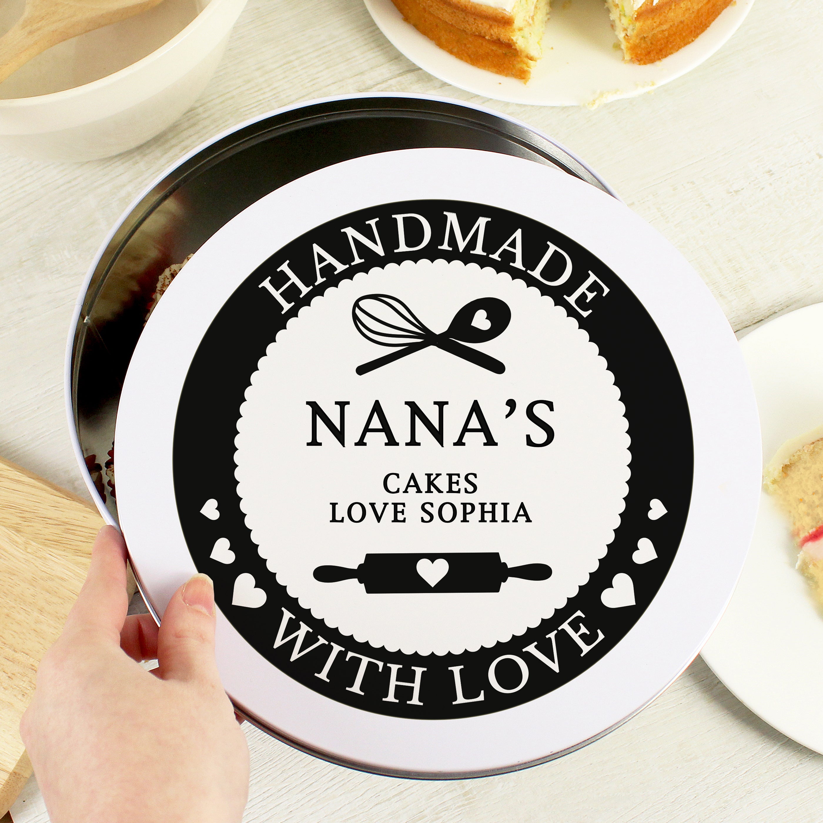 Personalised Handmade With Love Cake Tin - gift & personalise