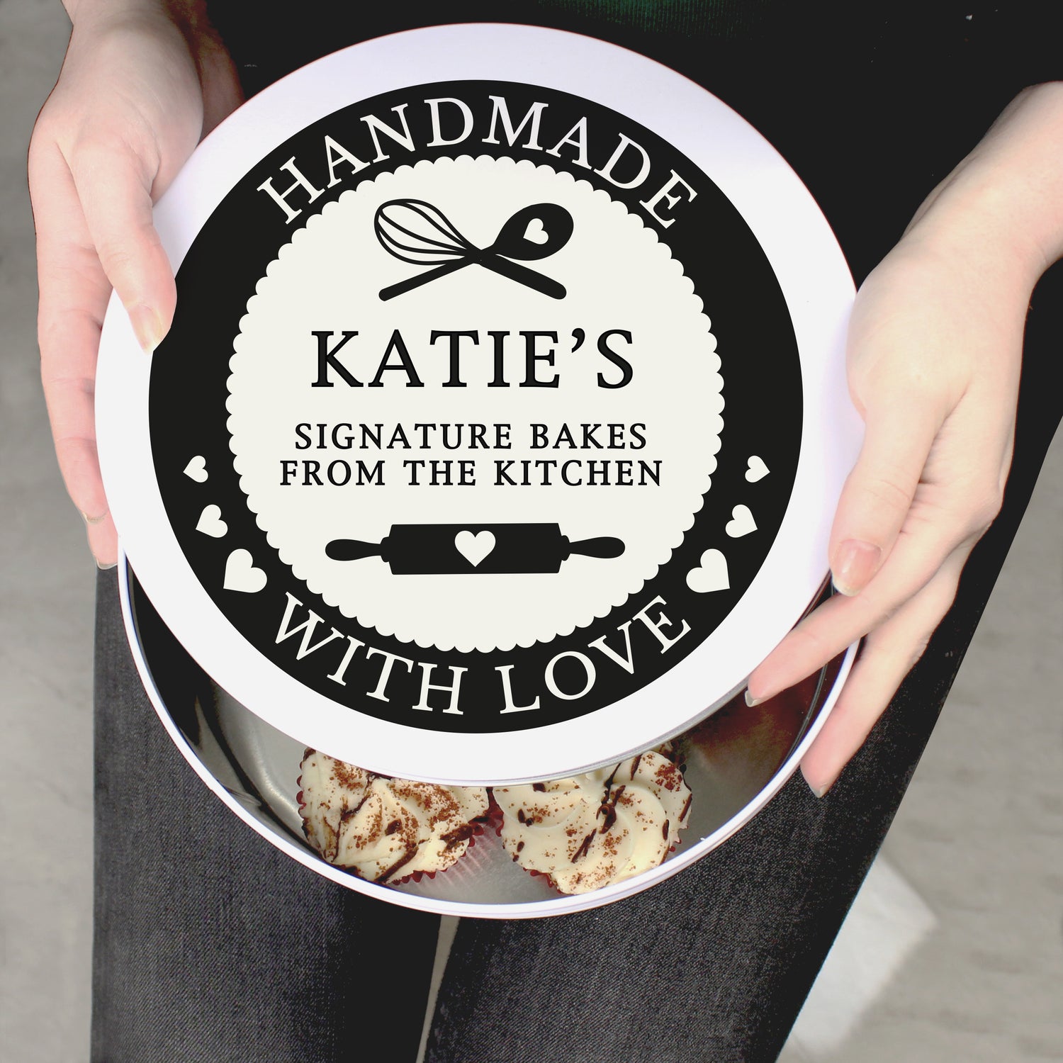 Personalised Handmade With Love Cake Tin - gift & personalise