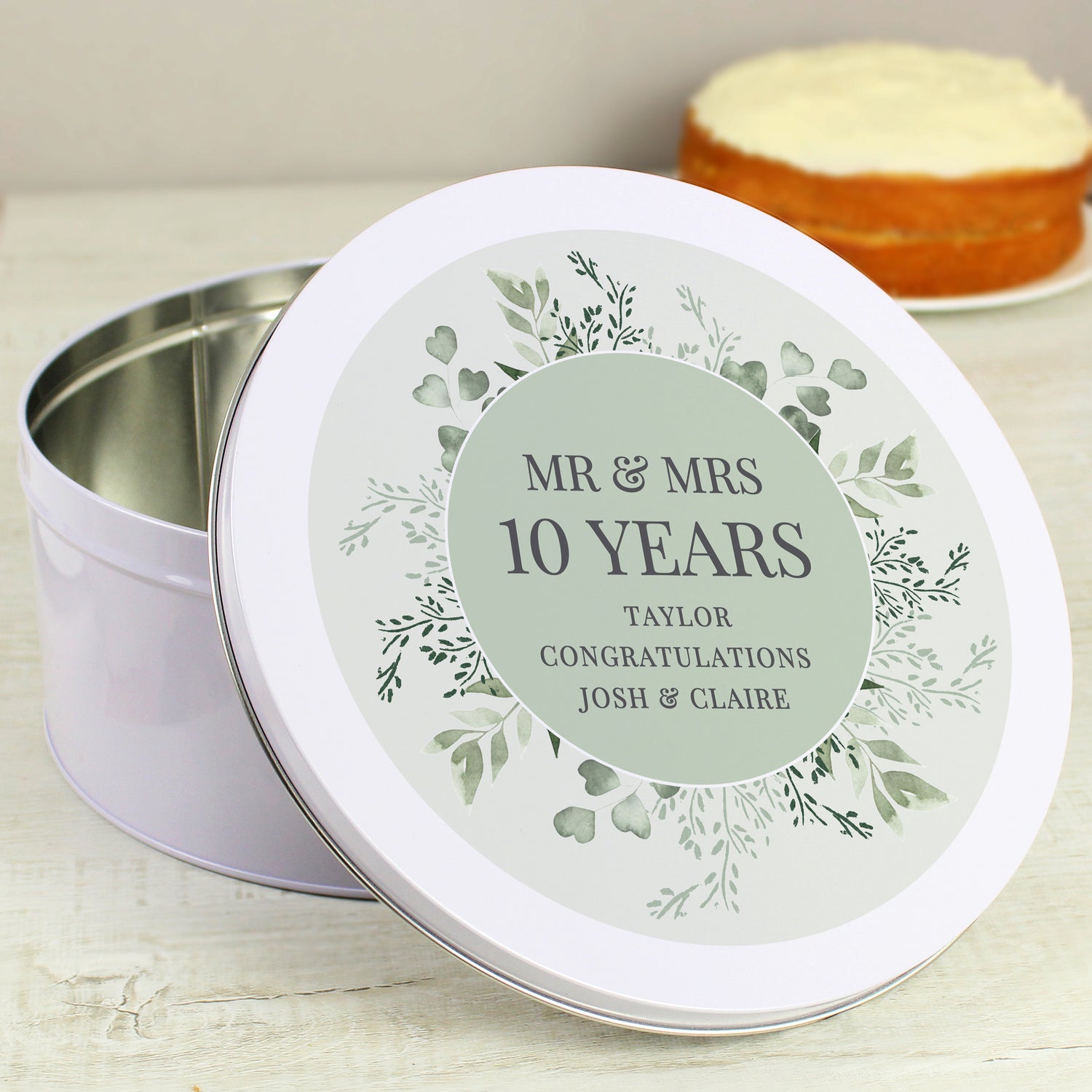 Personalised Botanical Cake Tin - gift & personalise