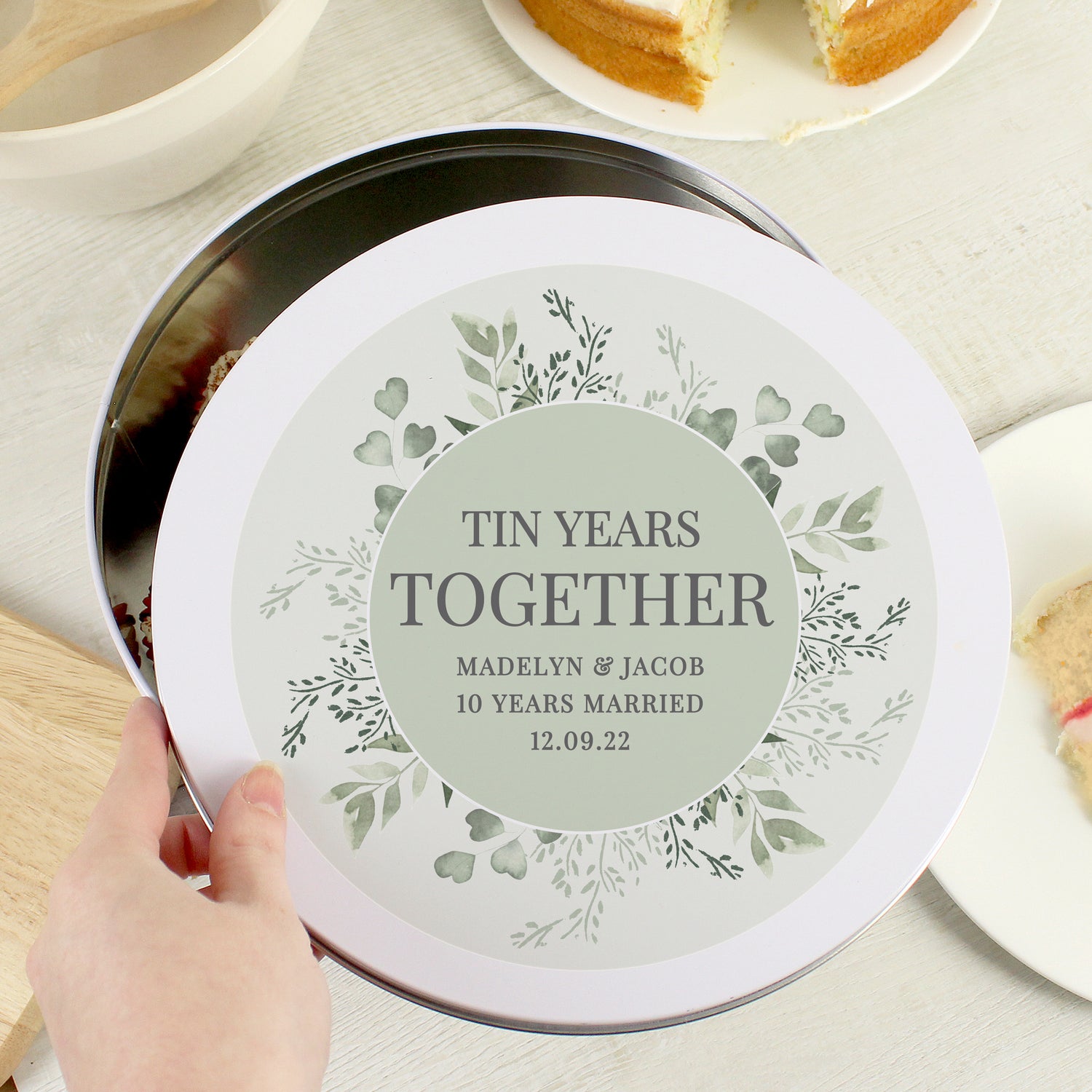 Personalised Botanical Cake Tin - gift & personalise