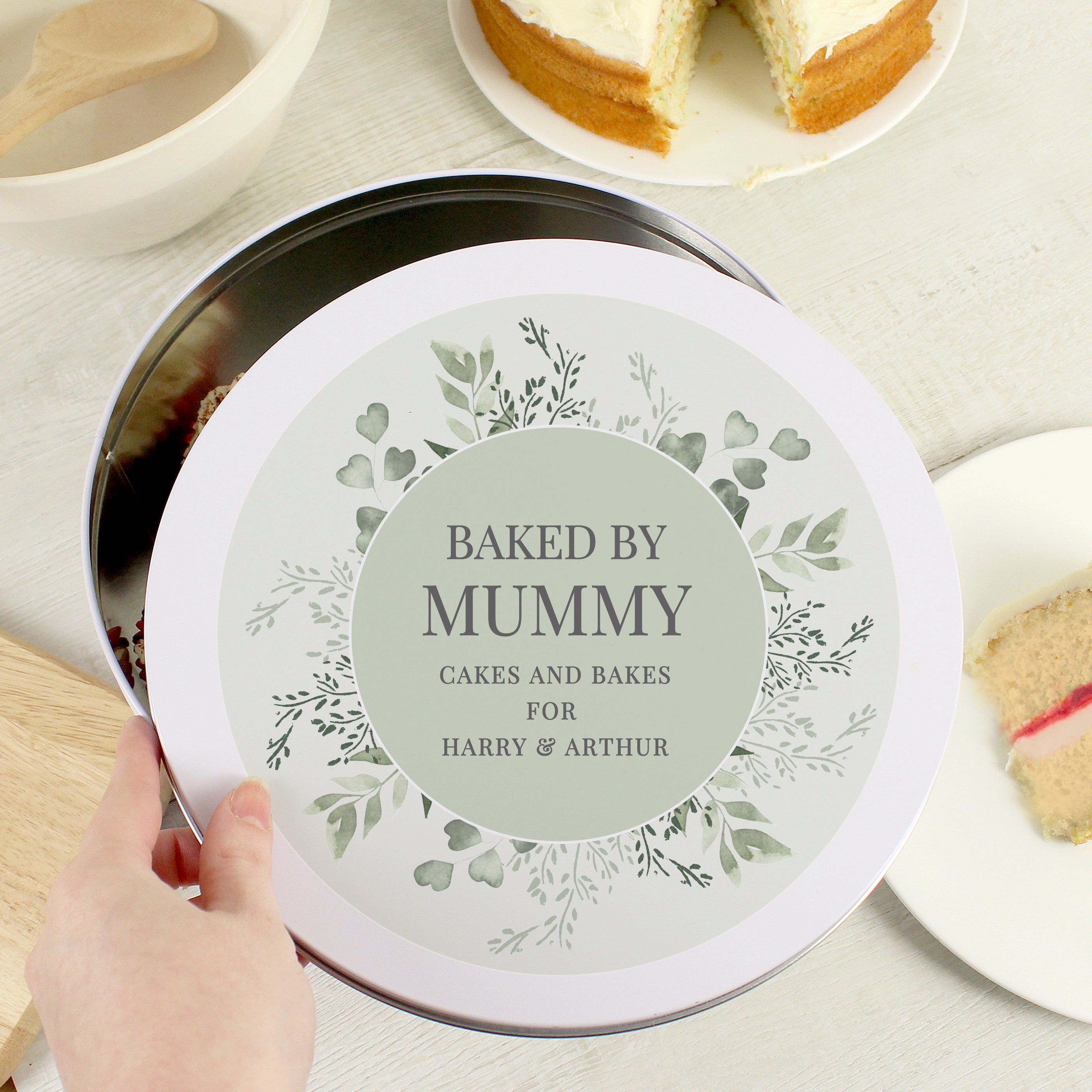 Personalised Botanical Cake Tin - gift & personalise