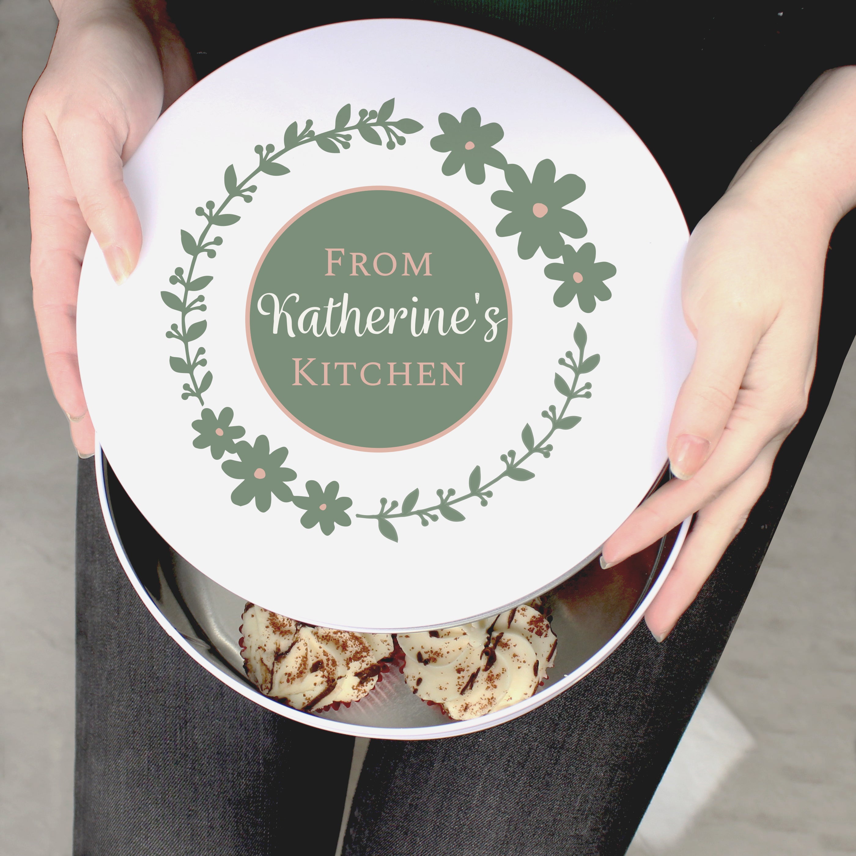 Personalised Floral Cake Tin - gift & personalise