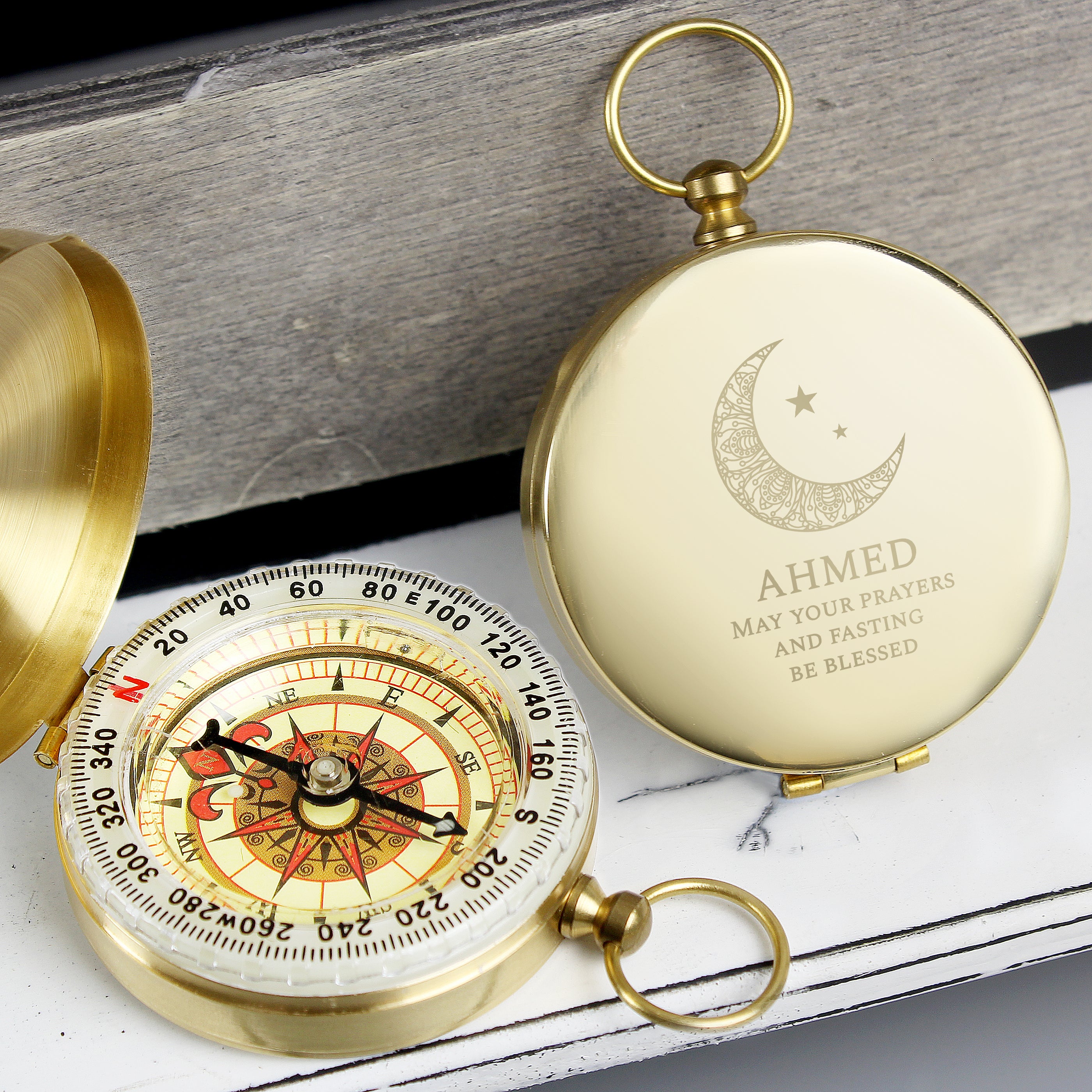 Personalised Eid and Ramadan Keepsake Compass - gift & personalise