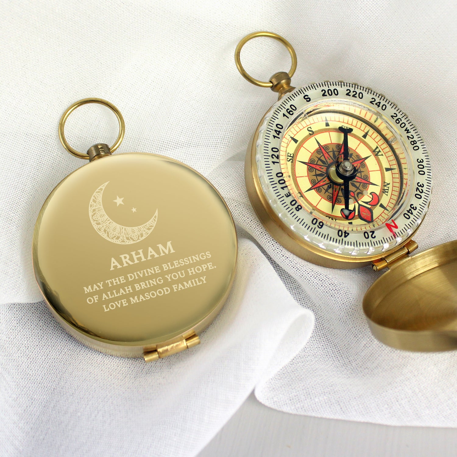 Personalised Eid and Ramadan Keepsake Compass - gift & personalise