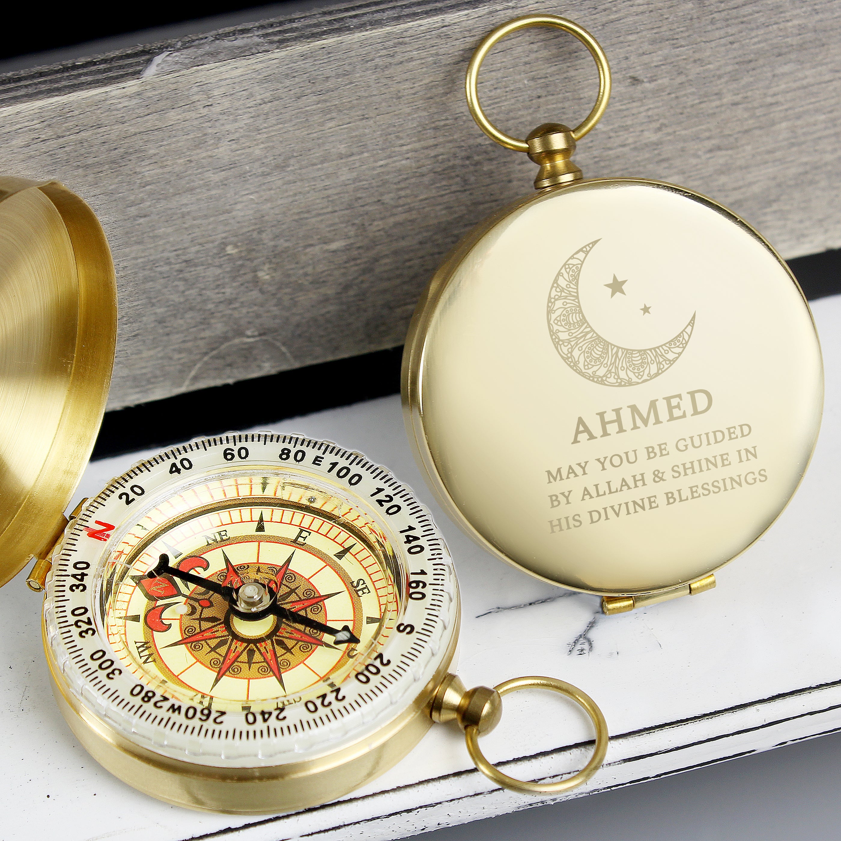 Personalised Eid and Ramadan Keepsake Compass - gift & personalise