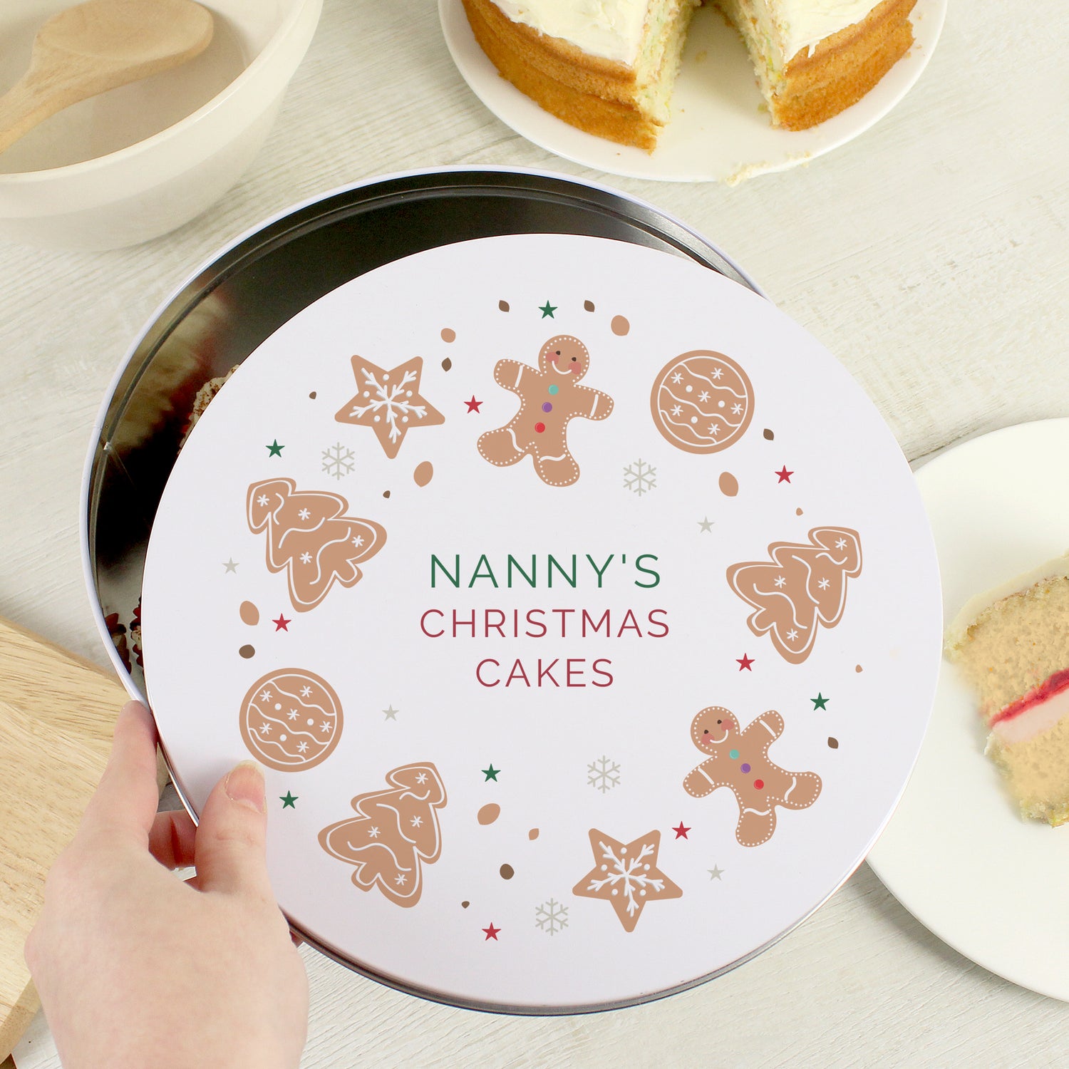 Personalised Christmas Cookies Cake Tin - gift & personalise