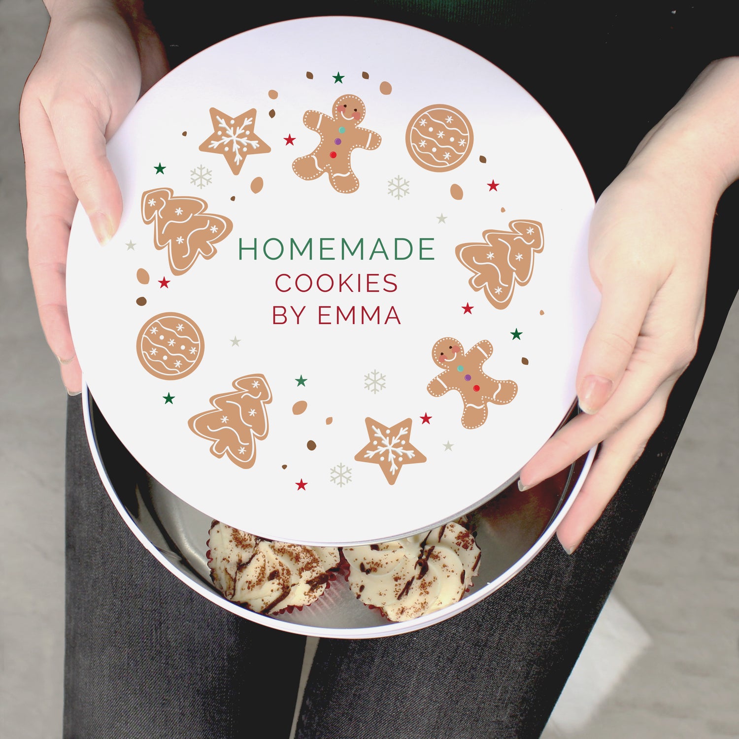 Personalised Christmas Cookies Cake Tin - gift & personalise