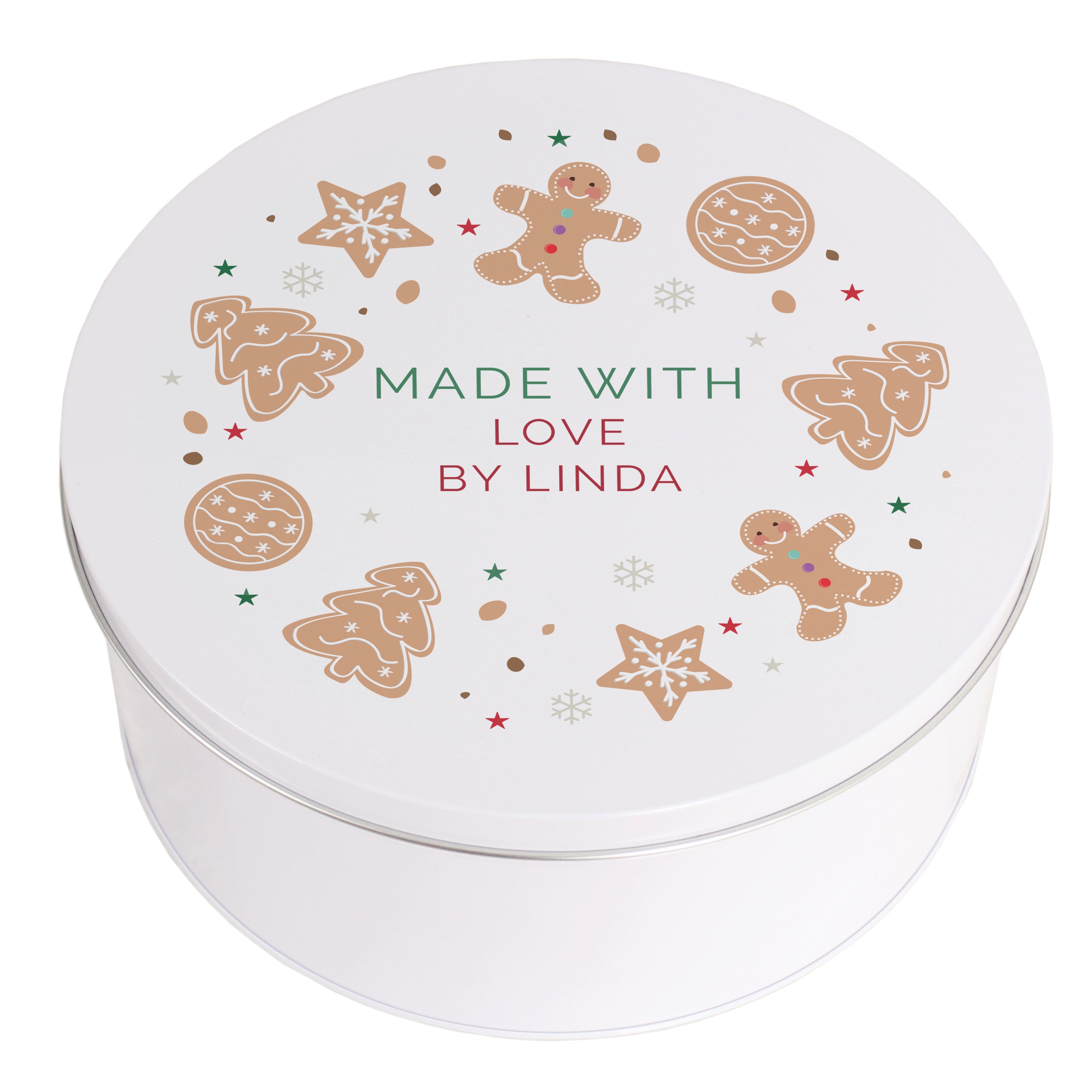 Personalised Christmas Cookies Cake Tin - gift & personalise