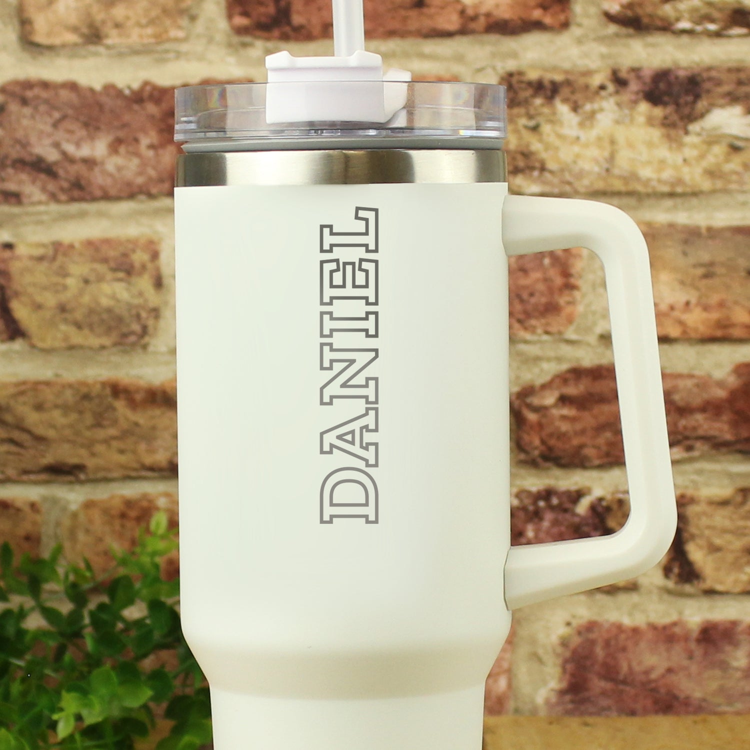 Personalised 40oz White Travel Cup - gift & personalise