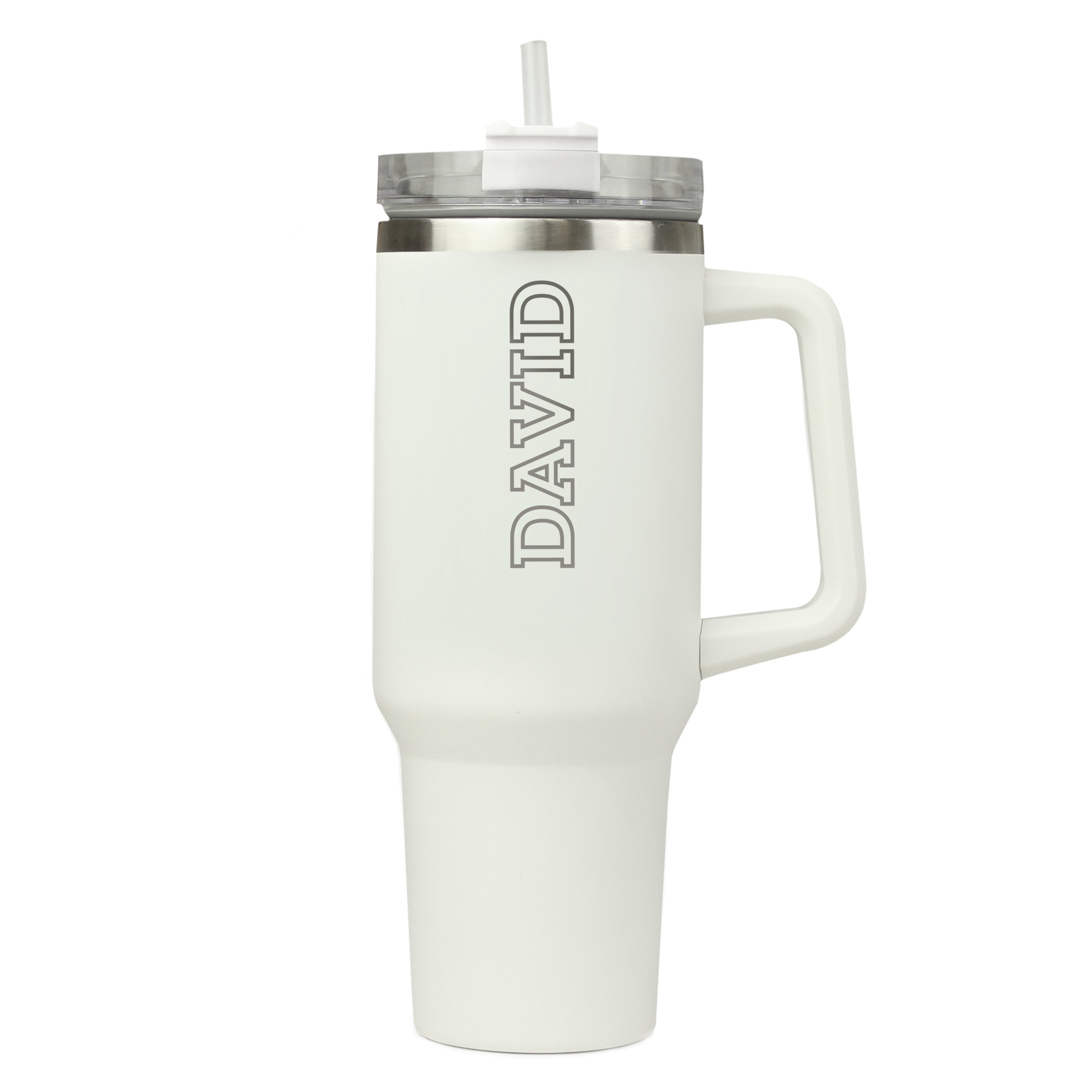 Personalised 40oz White Travel Cup - gift & personalise