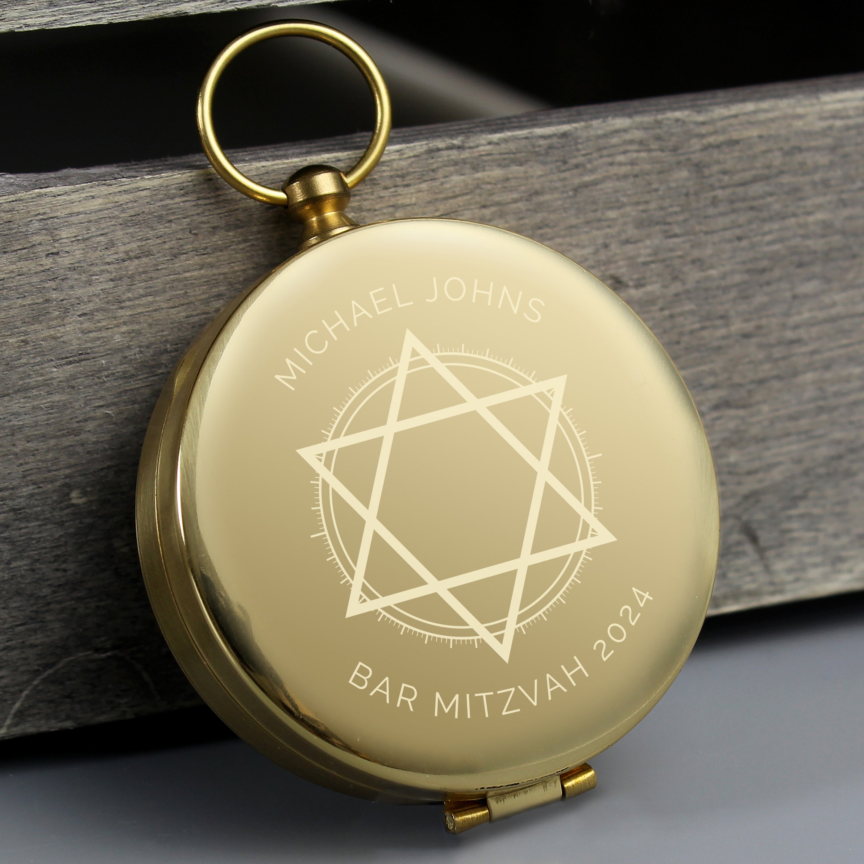 Personalised Bar and Bat Mitzvah Keepsake Compass - gift & personalise